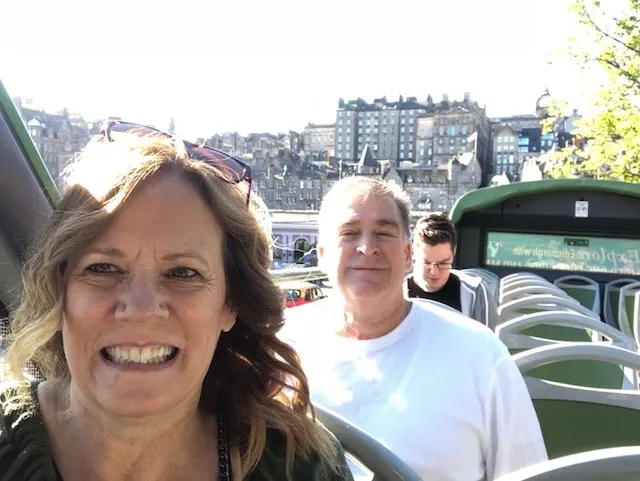 This is called the Military Tatoo. It is a grandstand where during this festival they have big military bands come and perform. Obviously, at other times, they have other concerts and things here. But you pass through this to get to the gate of the Edinburgh Castle.