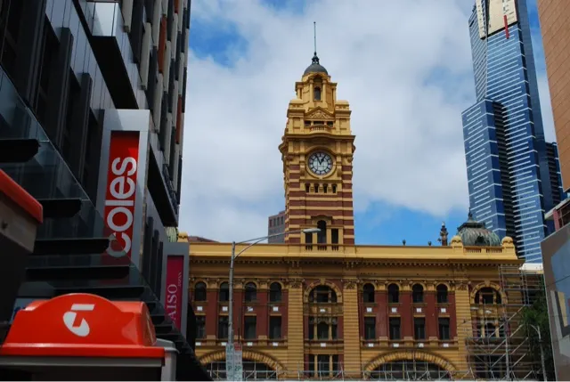 Flinders Street Train Station....