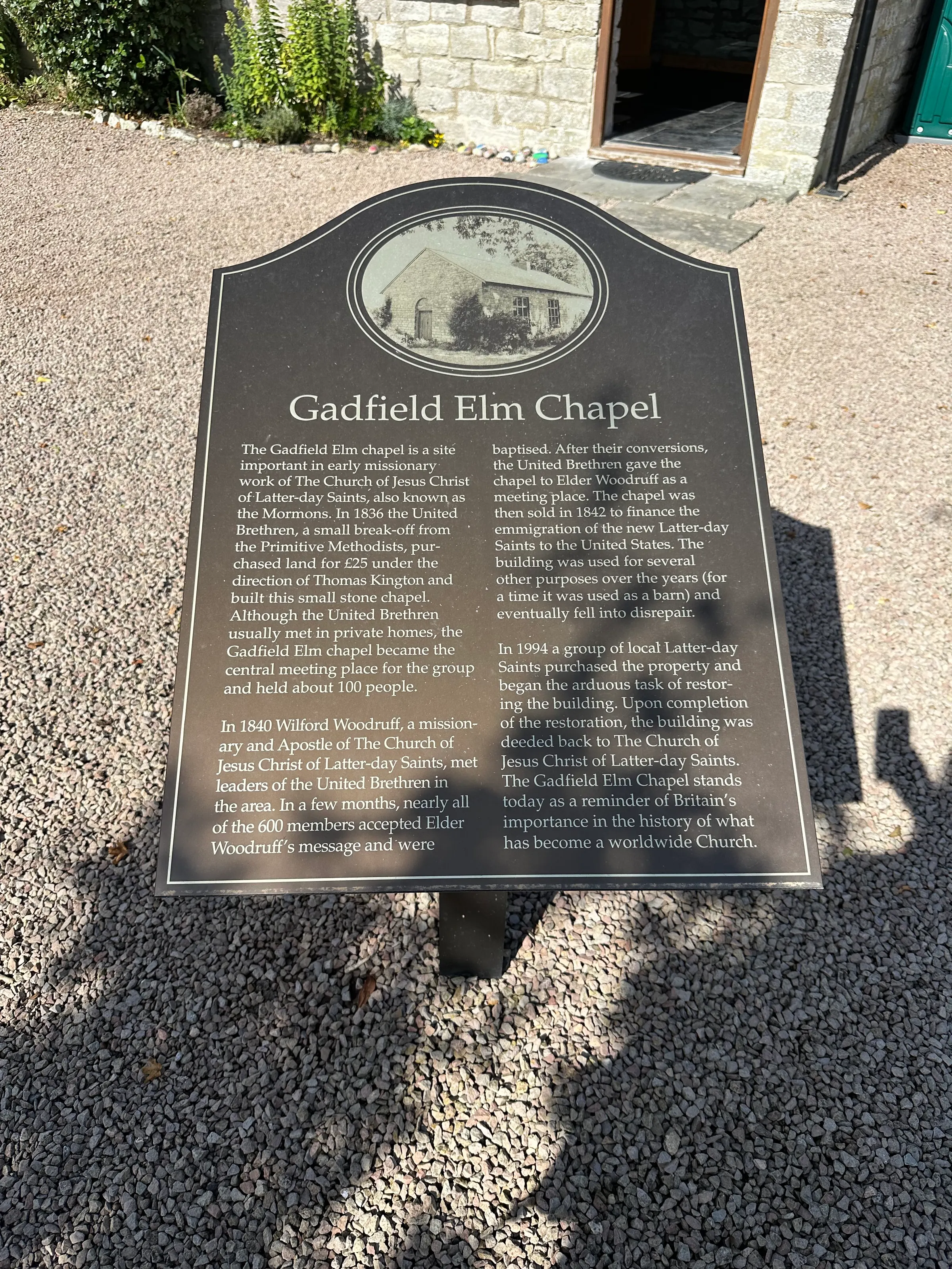 A memorial plaque.