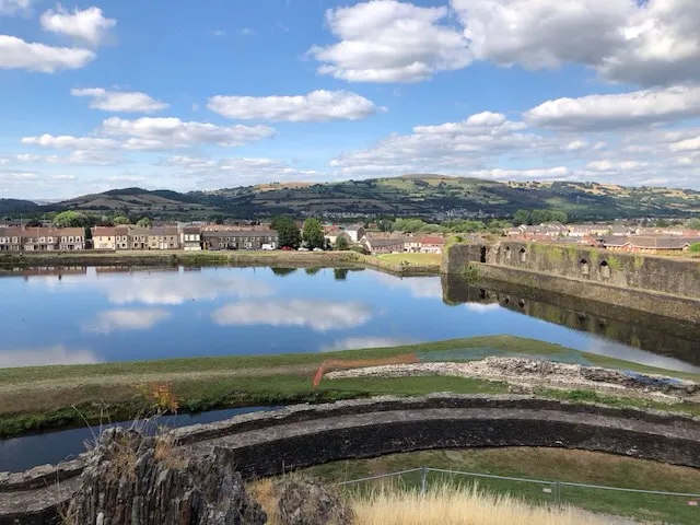 A Lake that joins the motes that surround the castle...