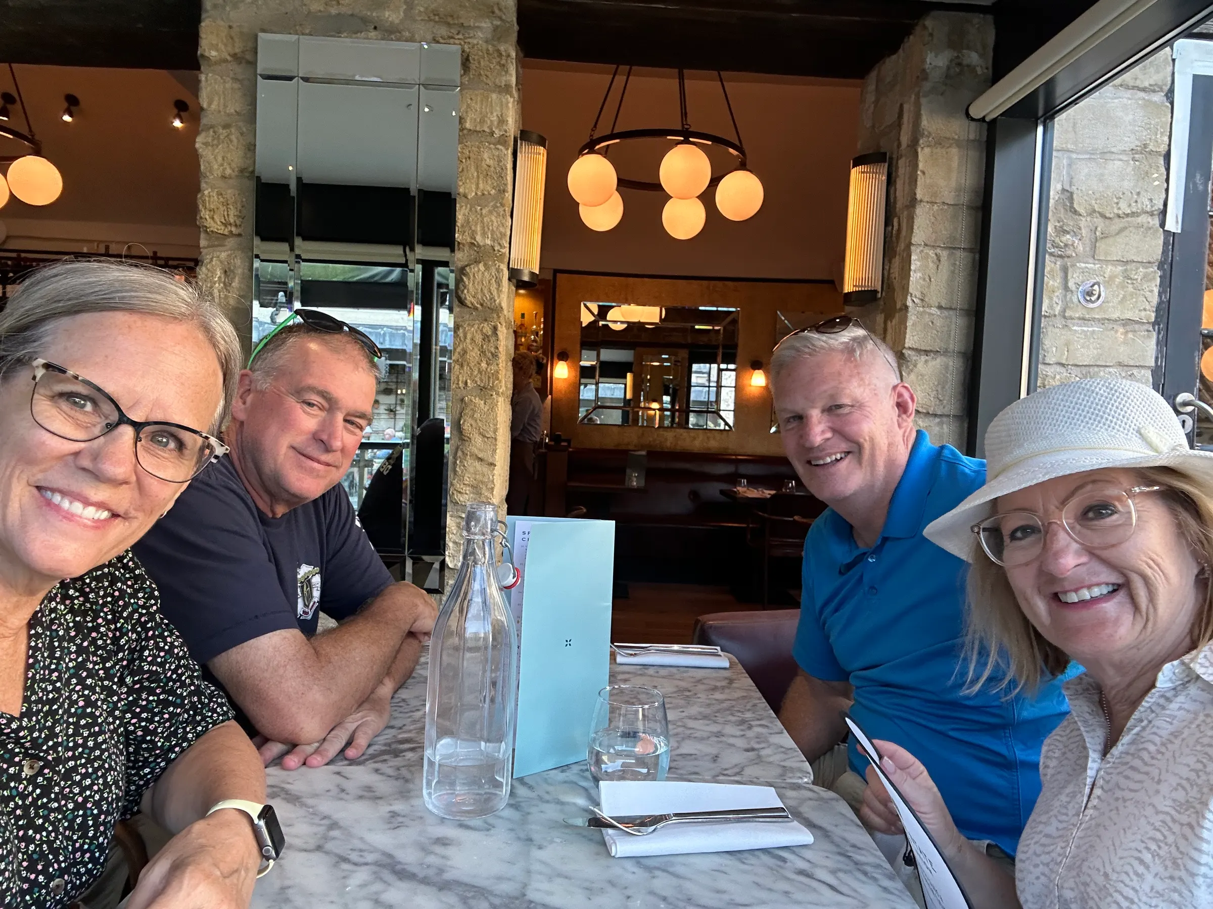 Enjoying dinner at Cote.