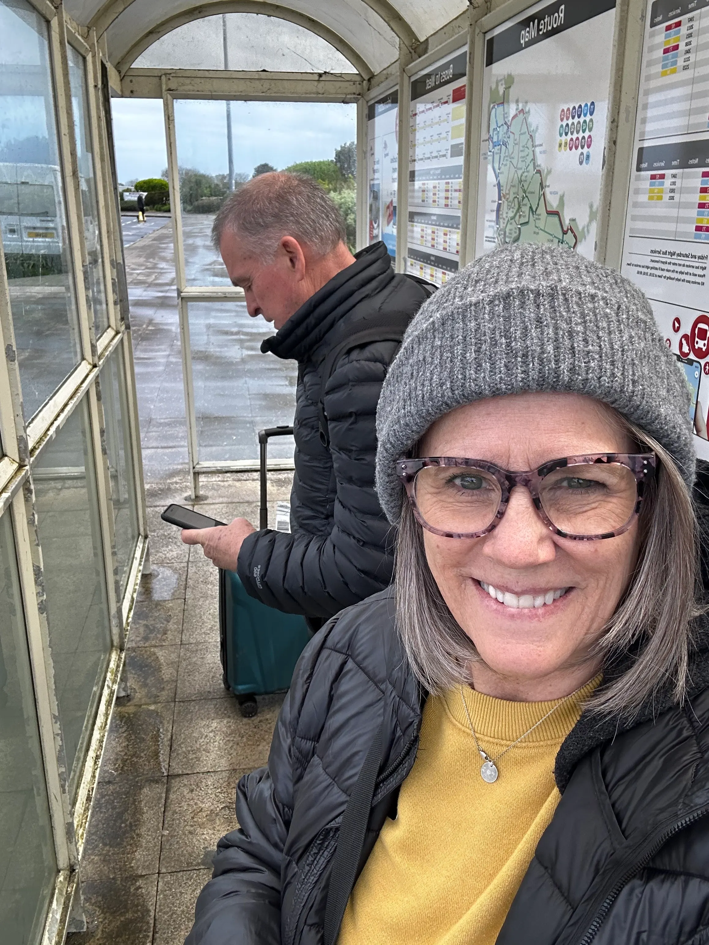 We are at the Guernsey airport waiting for the bus. I’m trying to get cell data to work on my phone using T-Mobile.