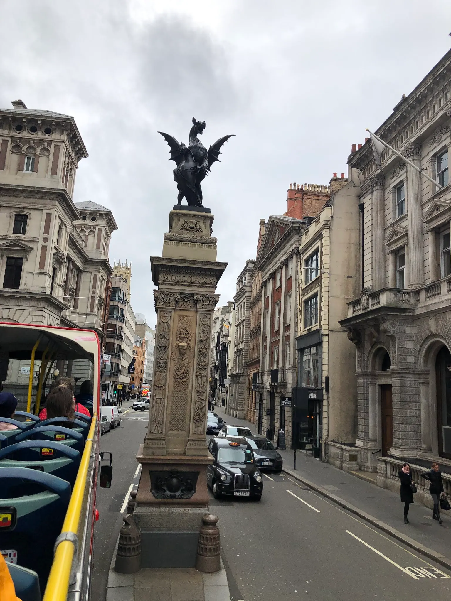 Crazy dragon like statues in London.