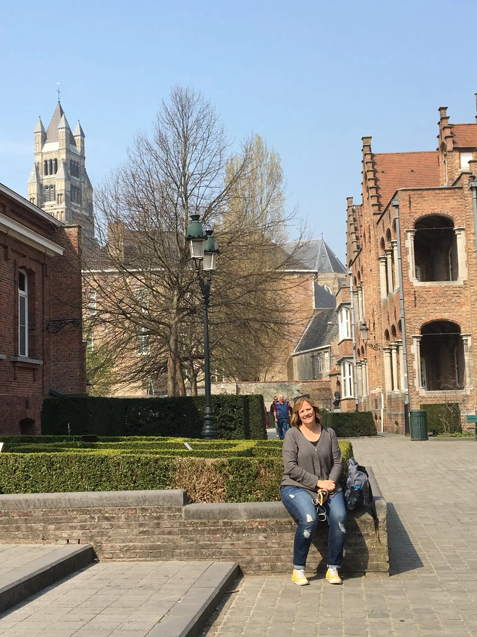 Taking a rest in Bruges.