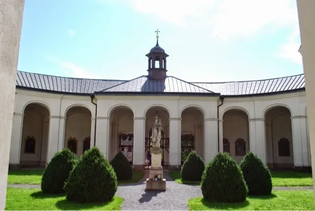 Church in village...