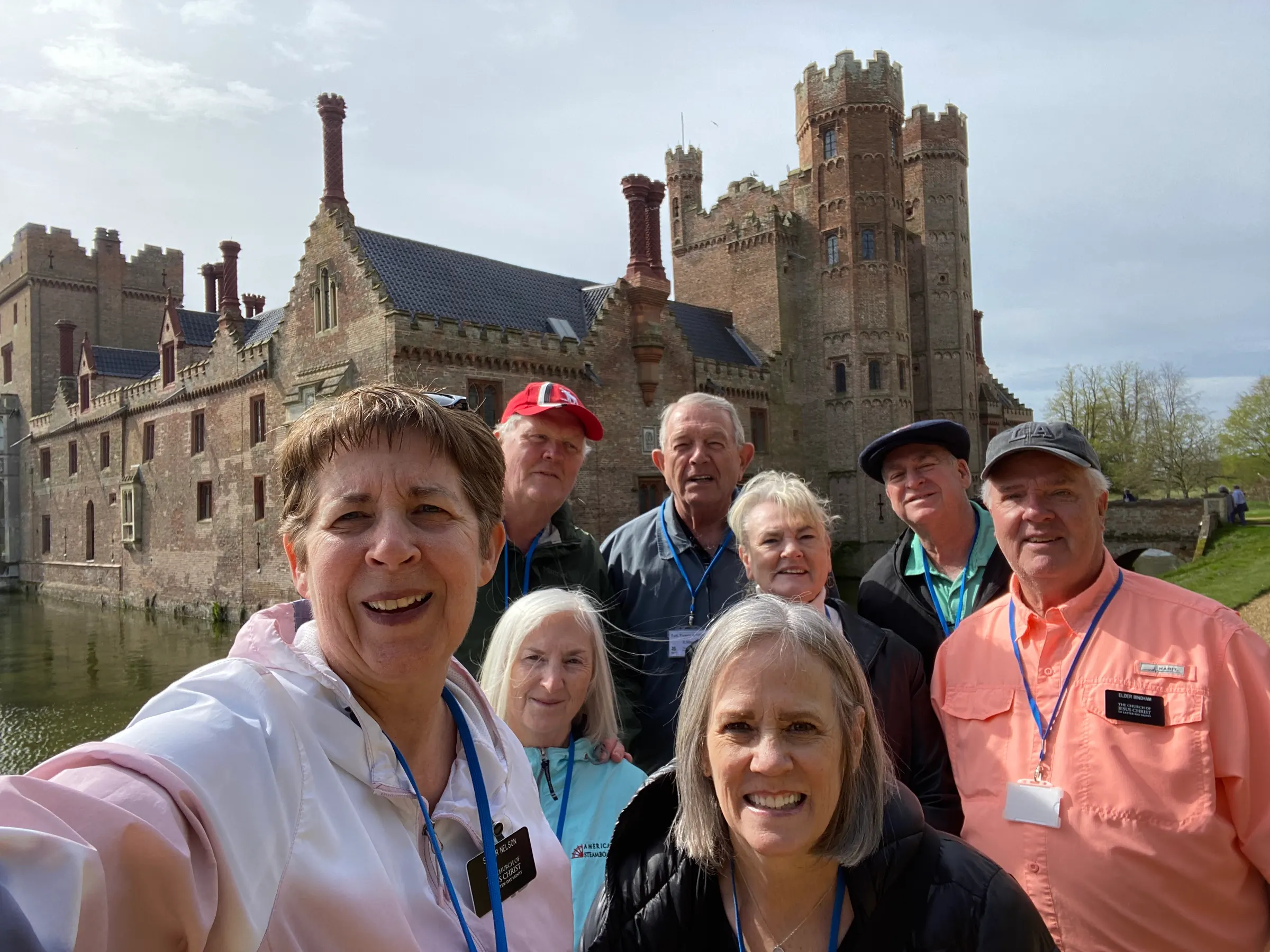 The whole group at Oxburgh Estate.
