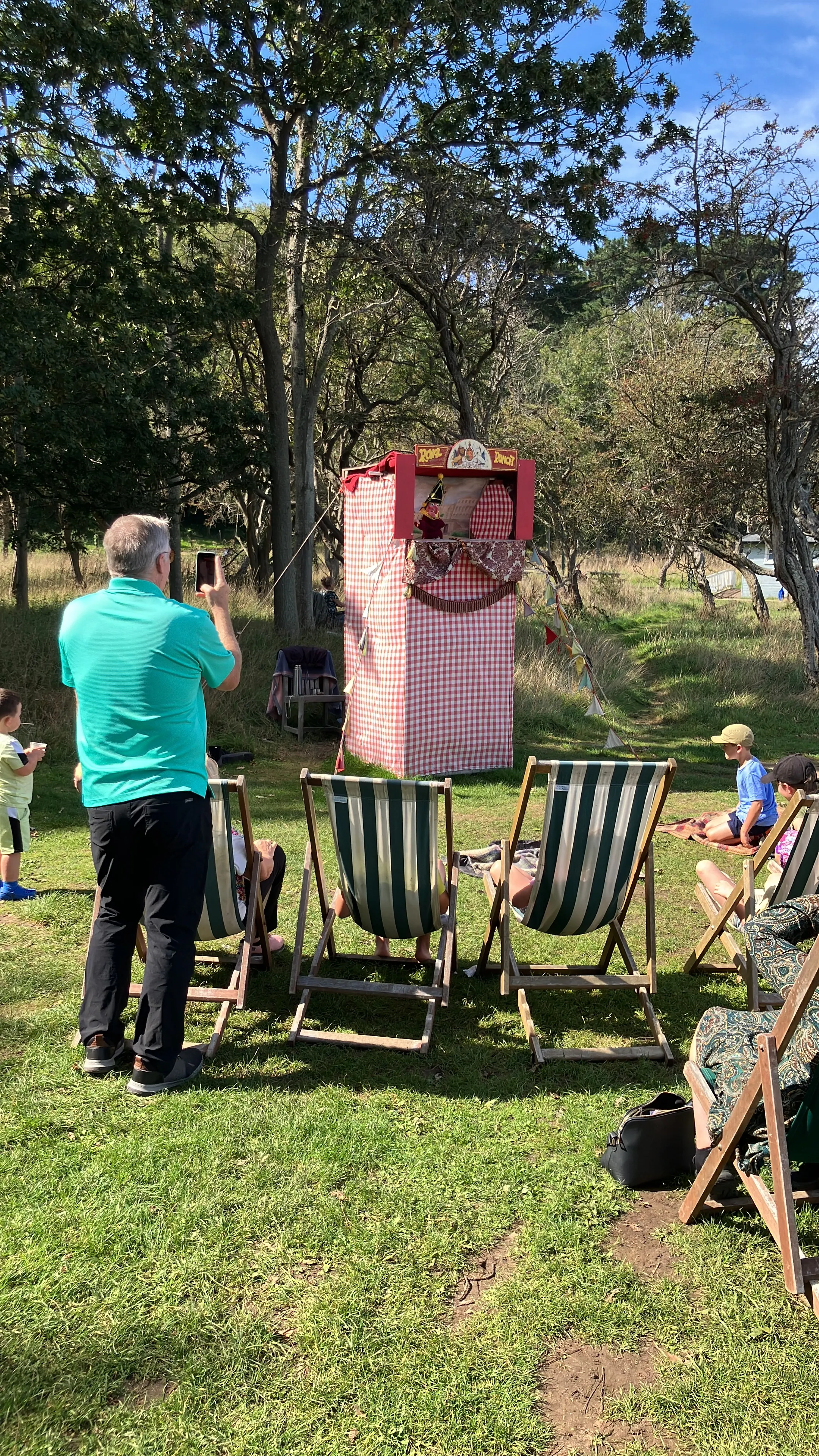The puppet show on the beach at Osborne House.