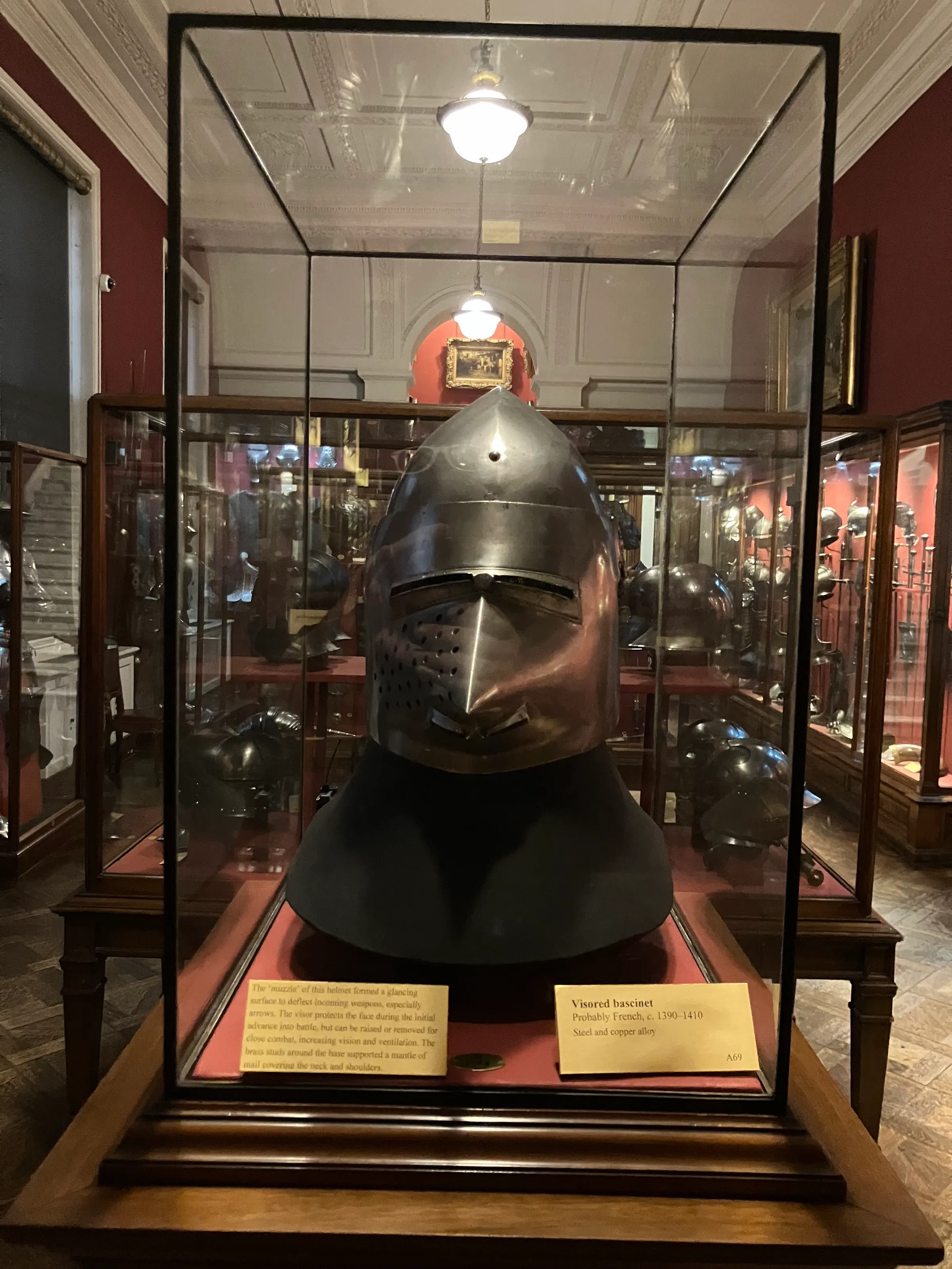 Sitting and waiting for our friends, Steve and Heather Turner, to arrive at the Wallace Collection. This museum\house was interesting. They had collections of porcelain, armor and of course paintings. Lots of nudes in their collection. The armor collection, to me, was the most amazing. You’ll see a few photos of that below.