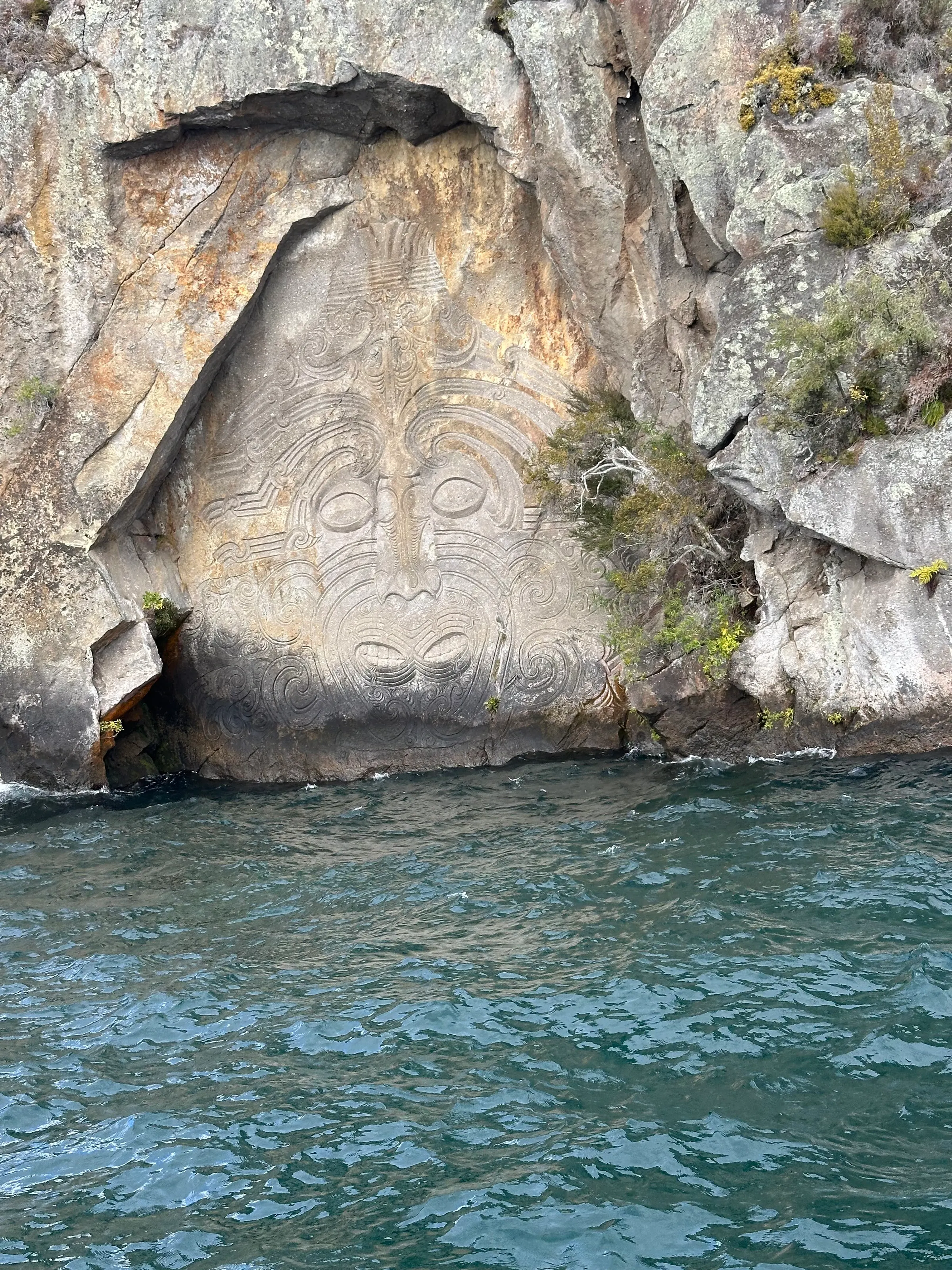 This is the largest carving. The guy put scaffolding into the water and had it there for 4 years while he did this one.