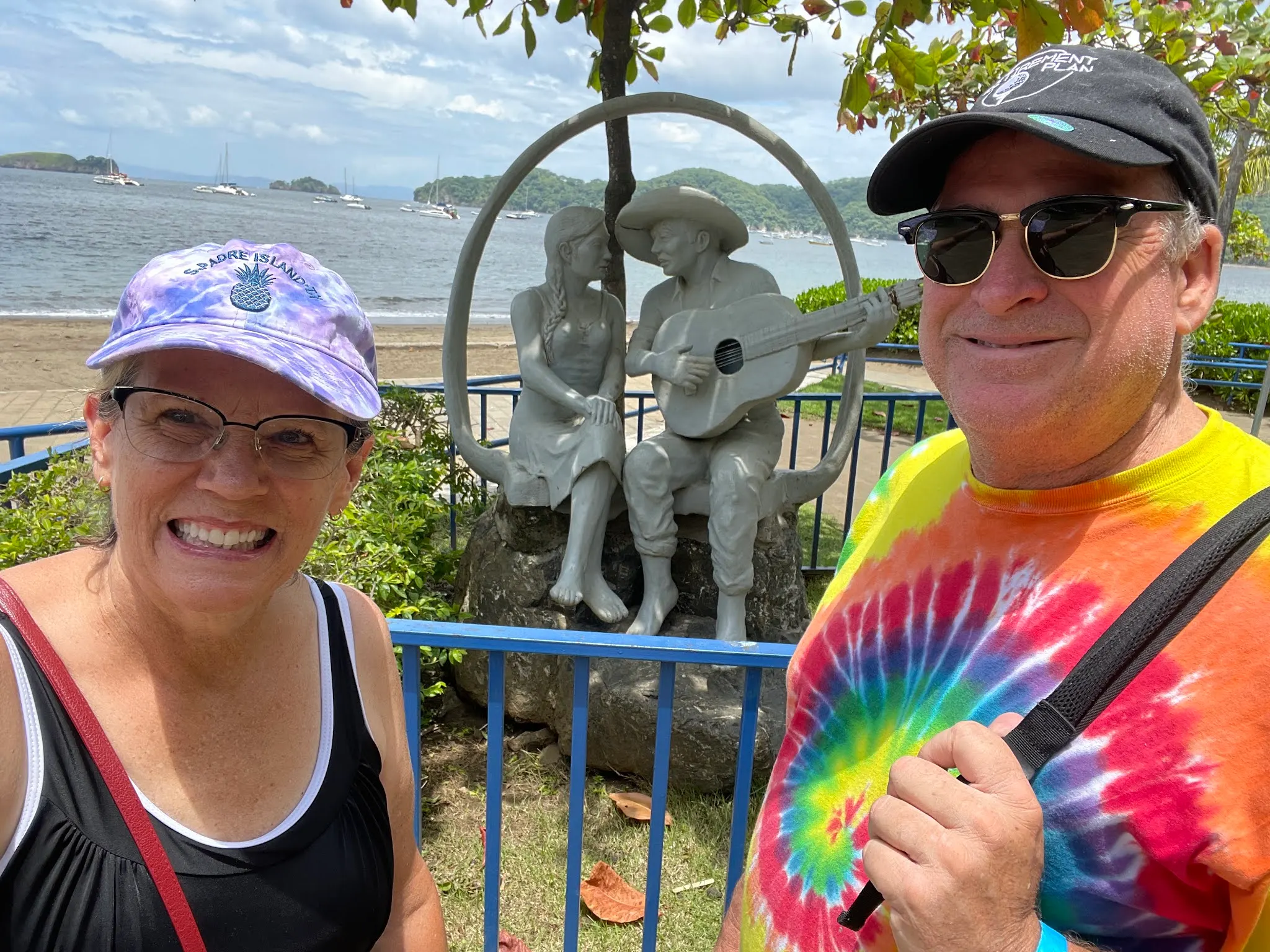 Cute little statue at Playa Del Coco. This was in the park that we strolled along in. Lots of fun there.