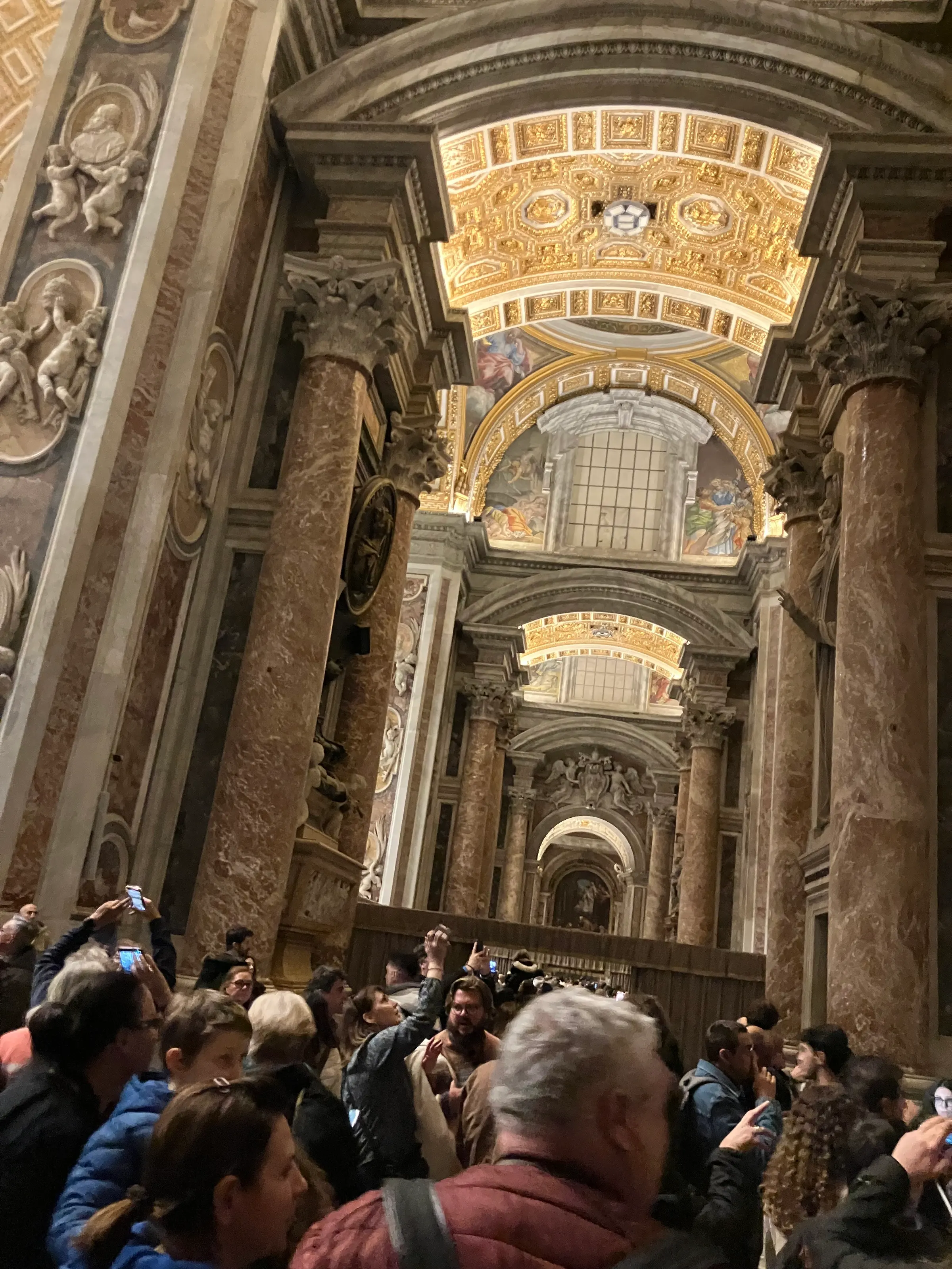 Just masses of humanity trying to navigate through the halls of the museum chambers.