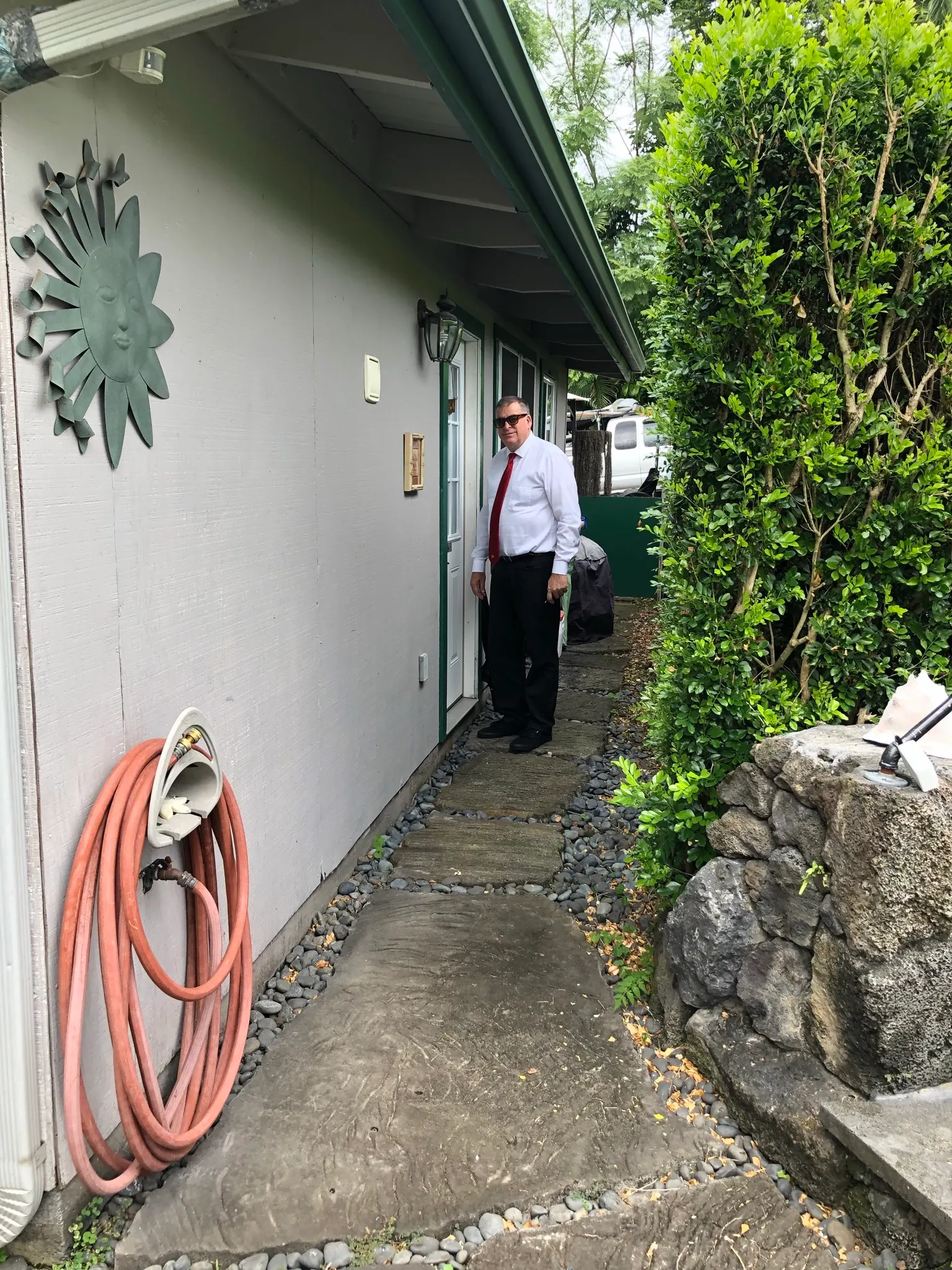 The door into our BNB.