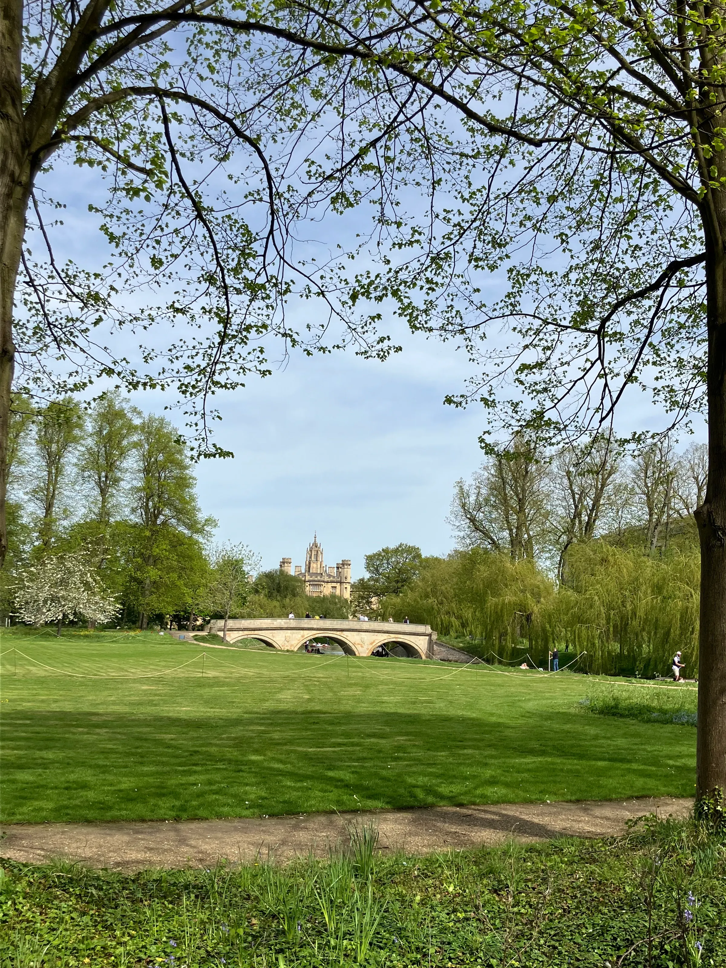A couple of the many bridges that crosses the river Cam.