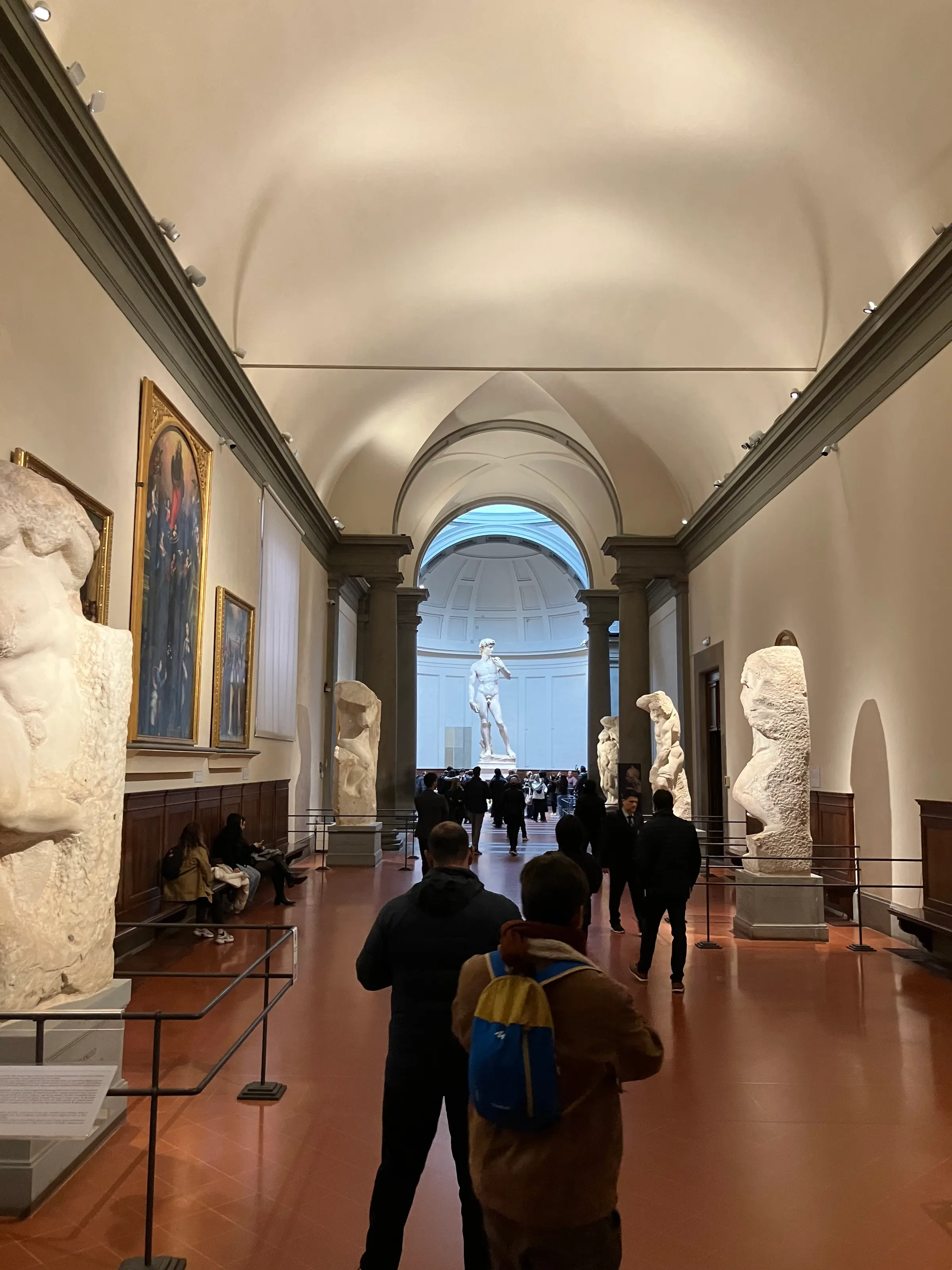 The hall of statues leading up to David.