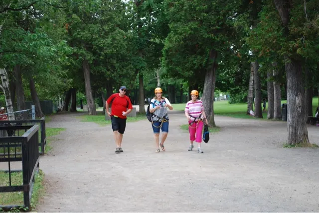 The final trek to the zip lines....
