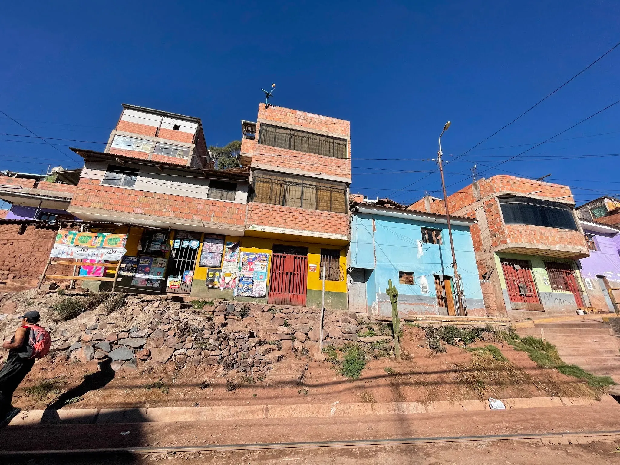 You can see some of the buildings that we passed on our way to the train station. These are probably the middle class here in Cusco.