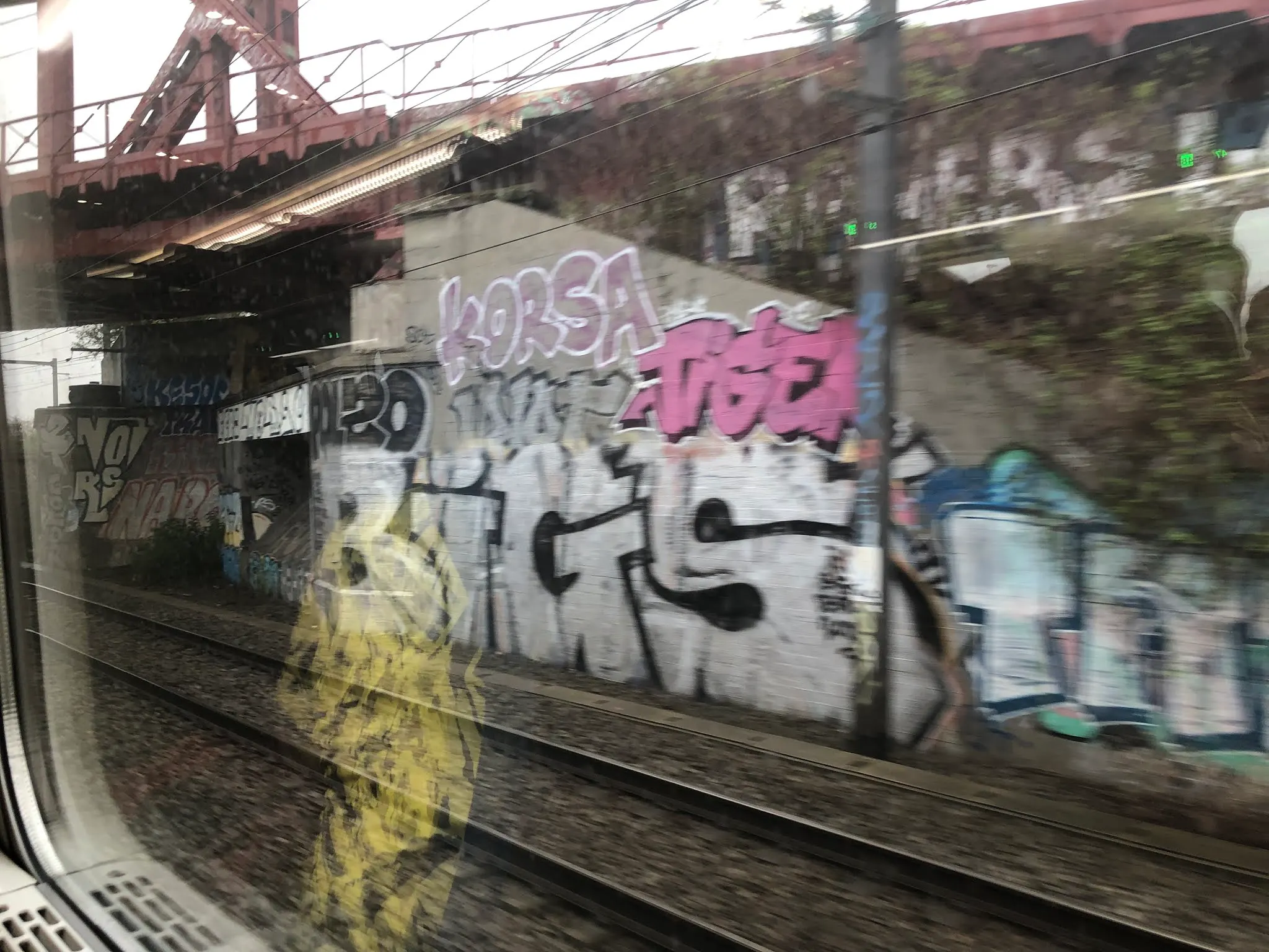 Cool graffiti in the London Tube.