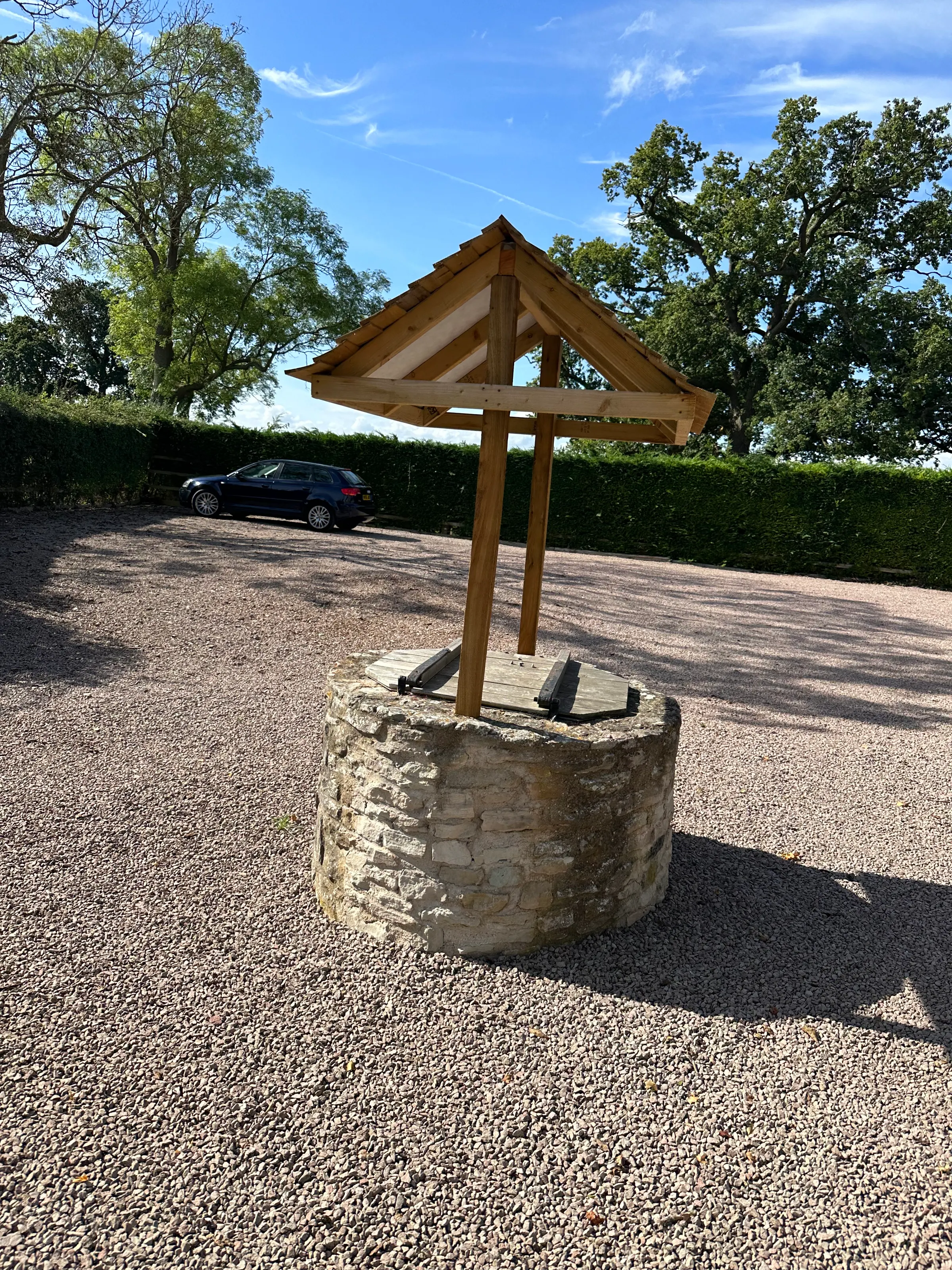 An old water well that was found outside the chapel.