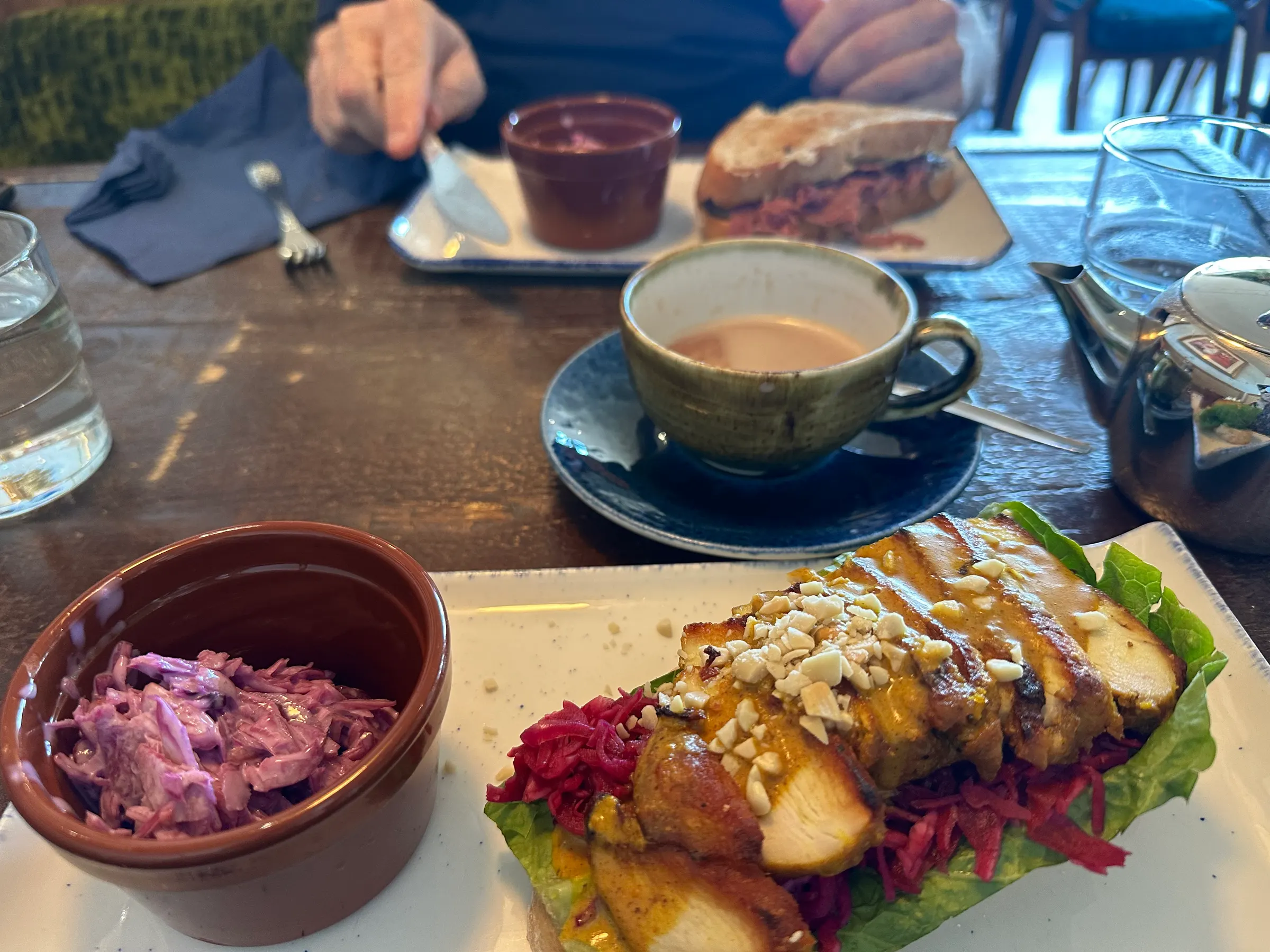 Our dinner…a couple of sandwiches, hot chocolate and….