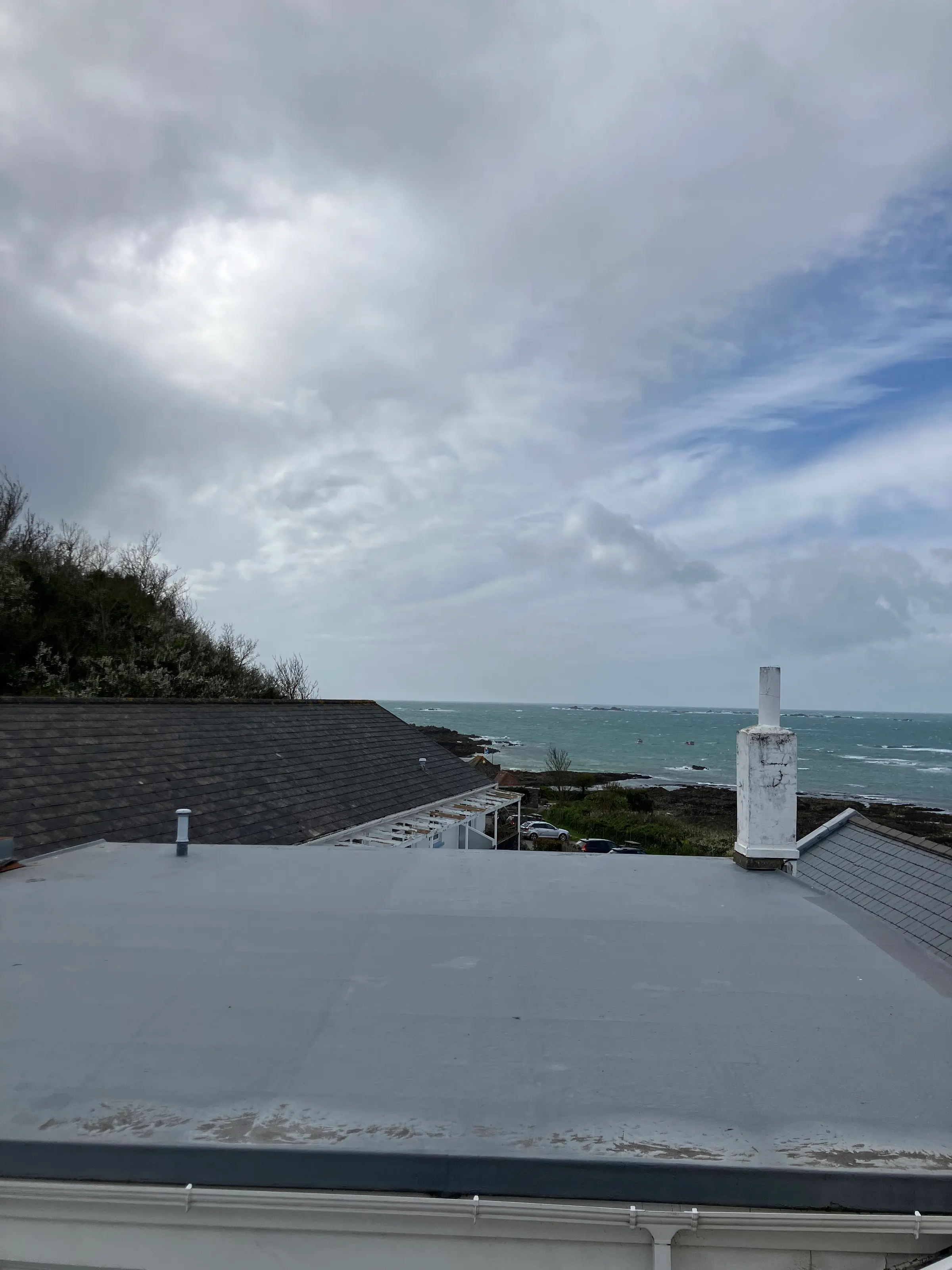 We almost of a ‘sea view’. This is what I see outside a small window above our bed in our bedroom. We would have had a balcony if we had received a ‘sea view’ room. Kind of sad about that.