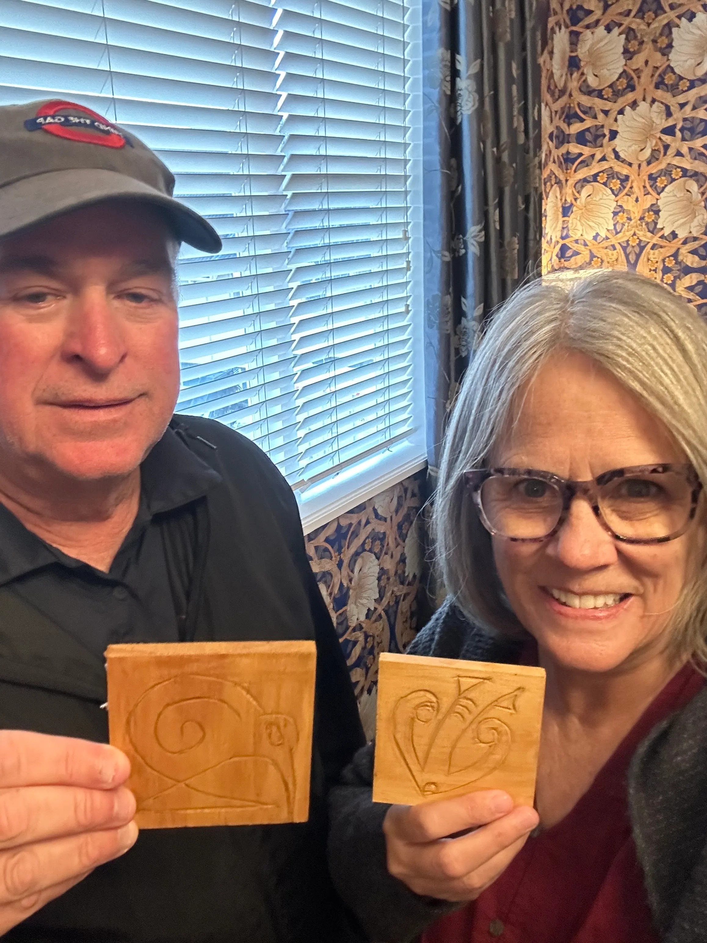 Our final Māori wood carvings! I should have went into wood working in school. Actually, Denise’s was so much better.