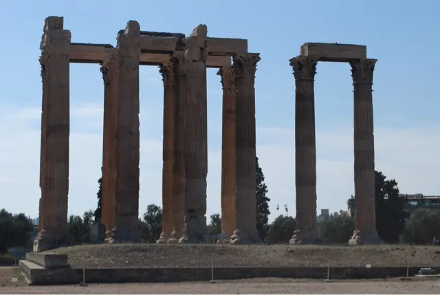 What is left of the Temple of Zeus. They consider this holy ground over here.