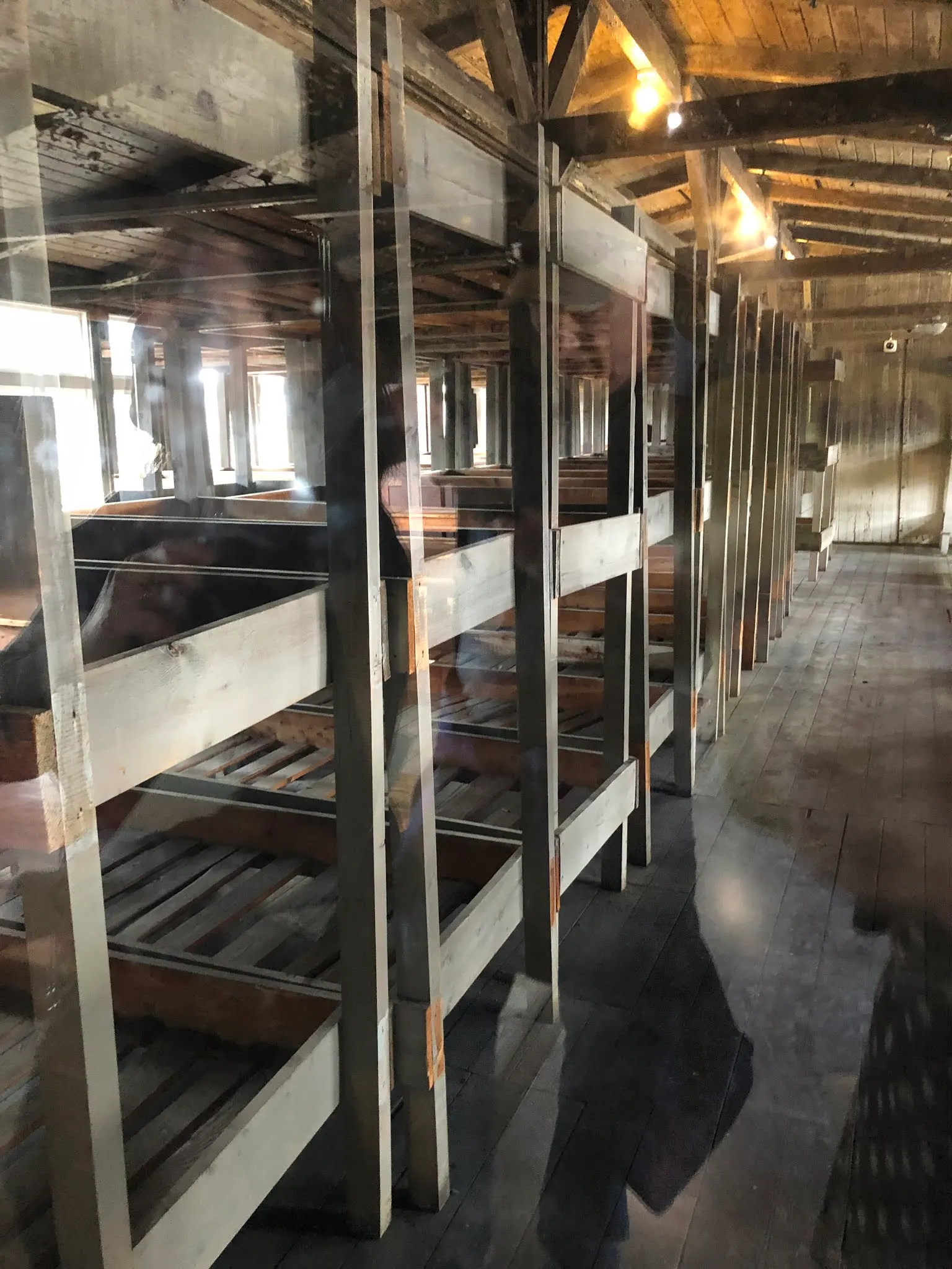 Bunk beds in the camp....