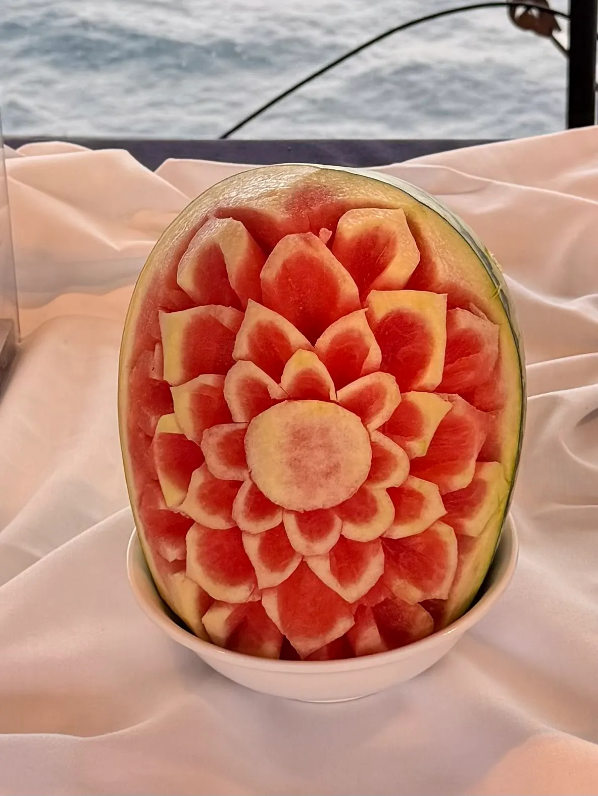 You don’t see this much any more on cruises…but they did have some carved fruit in the buffet.