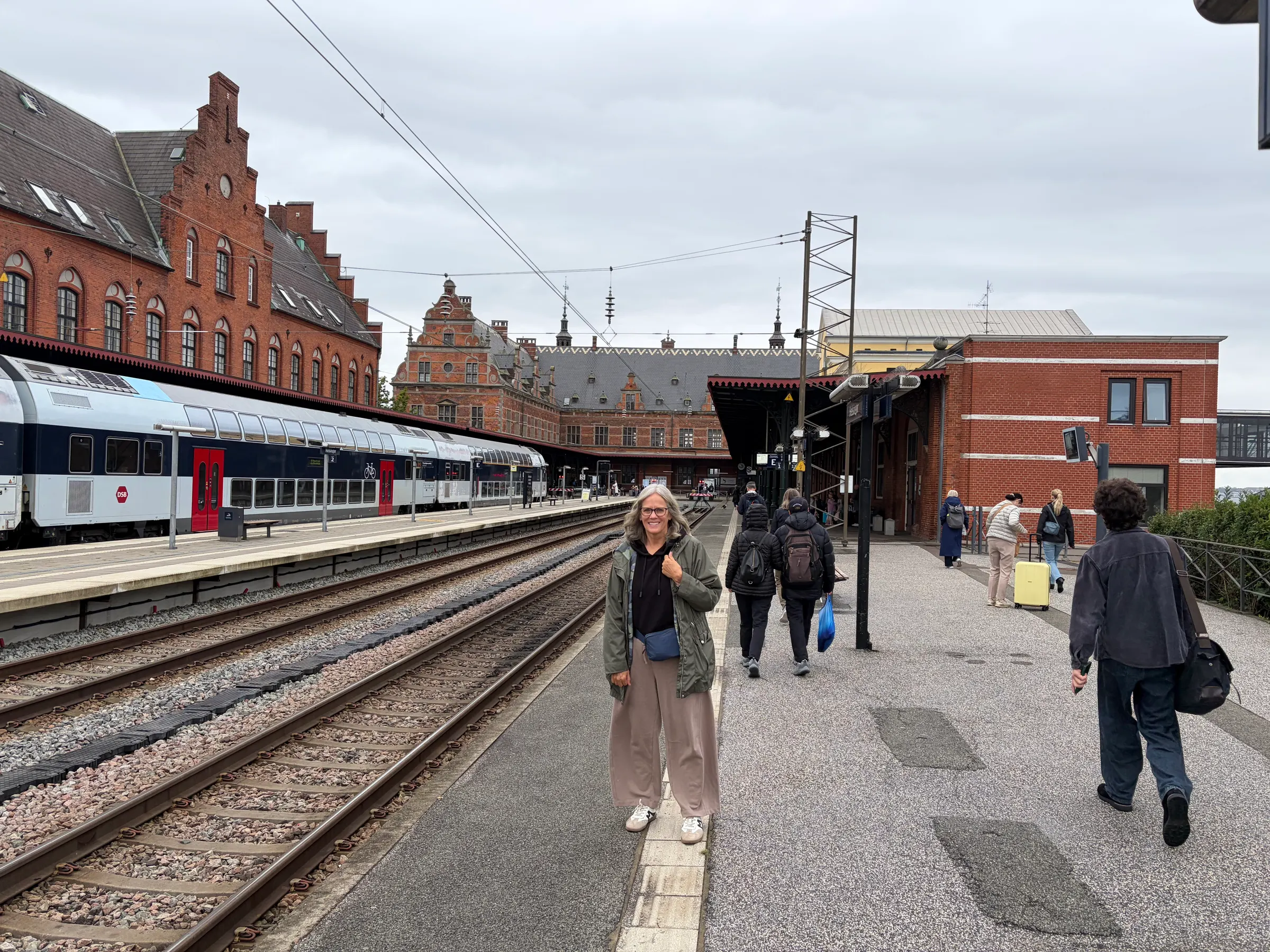 This is looking back at the Helsingor train station.