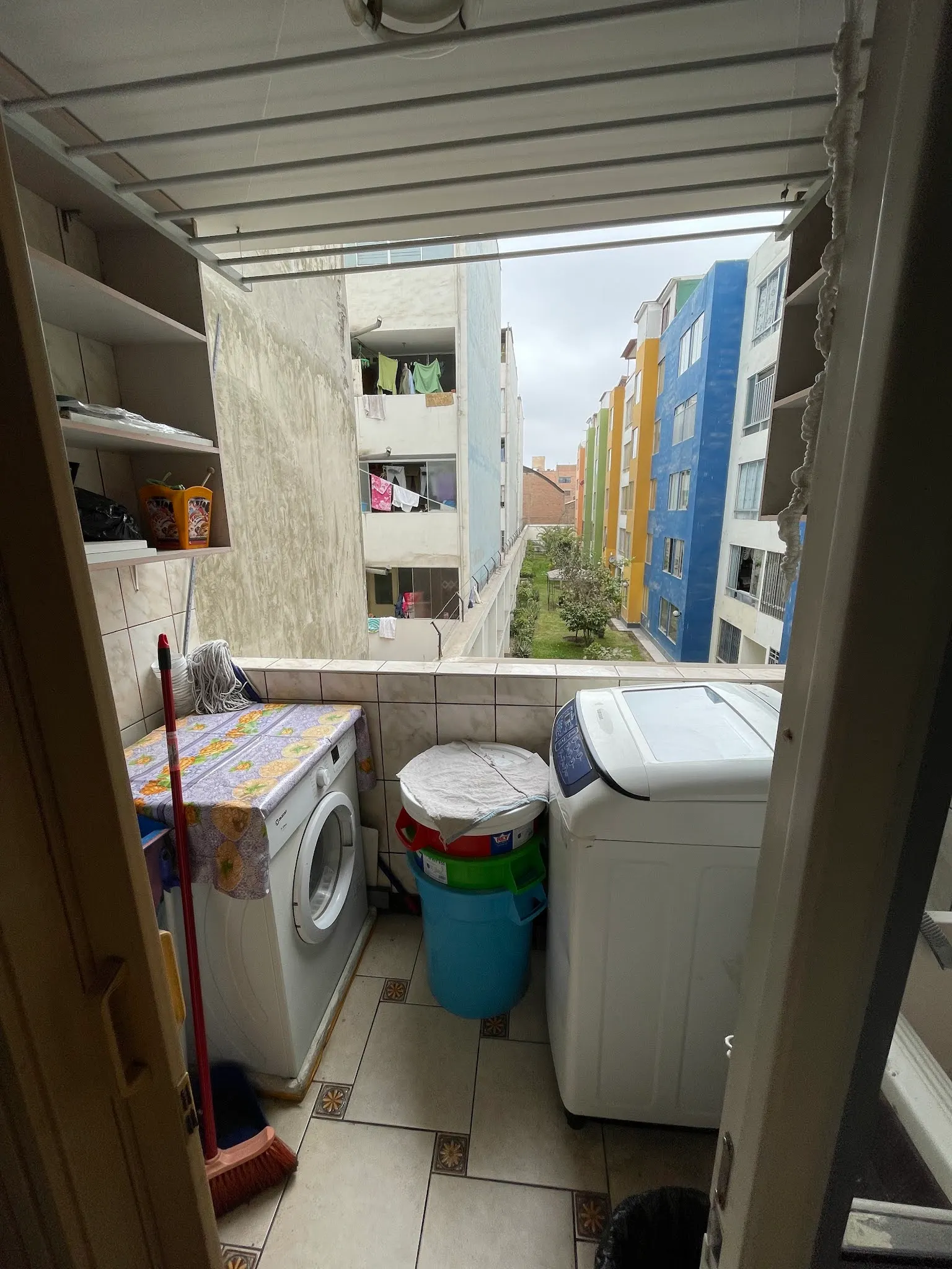 Washing porch by the kitchen in our condo. Kind of interesting this place is.