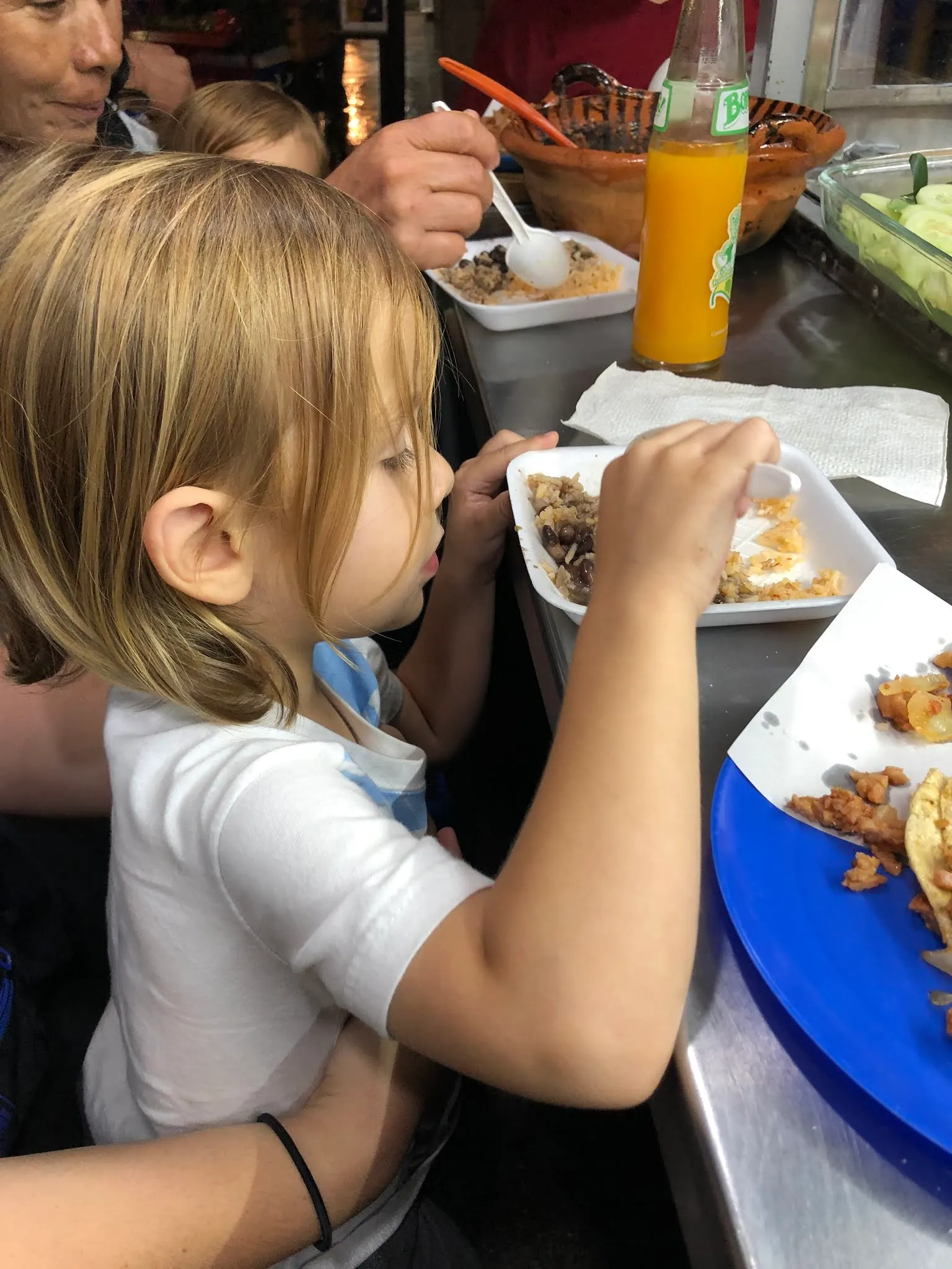 Lorenzo at the taco bar....