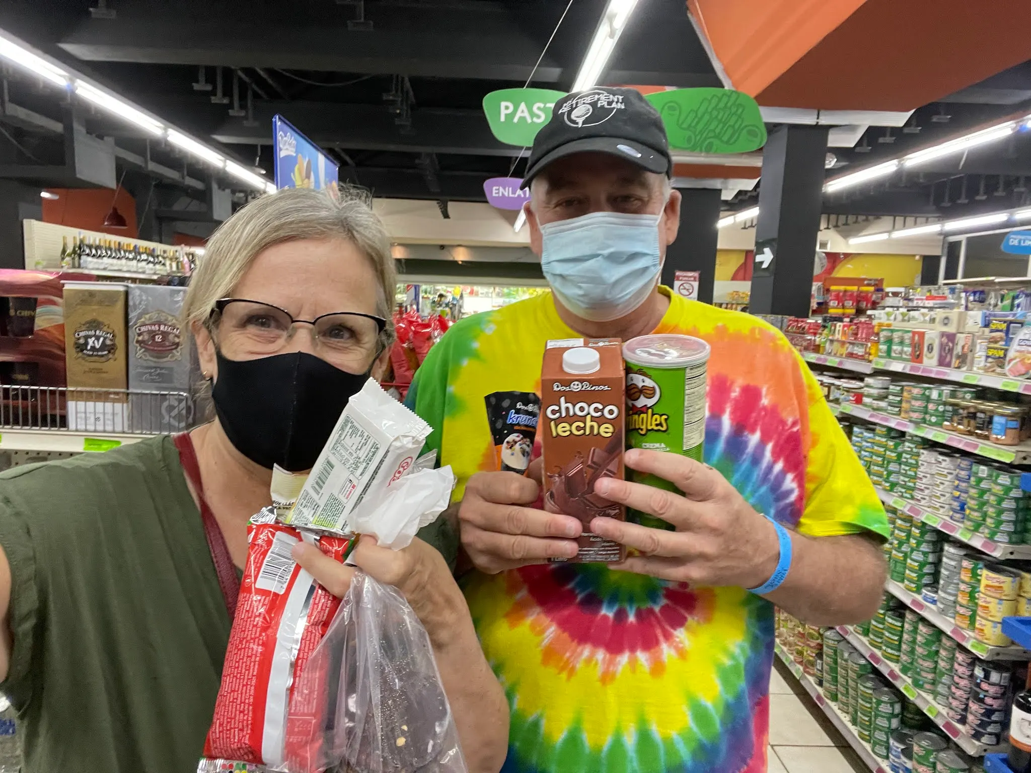 Our run to the SuperMercado for dinner turned into a treat fest to get us home on Sunday!