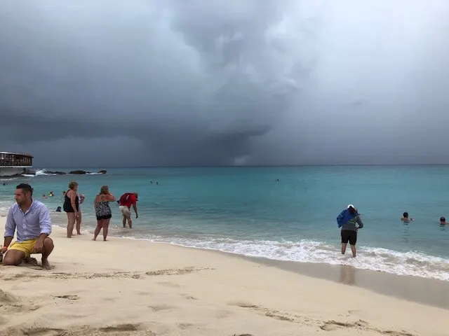 The storm coming in....