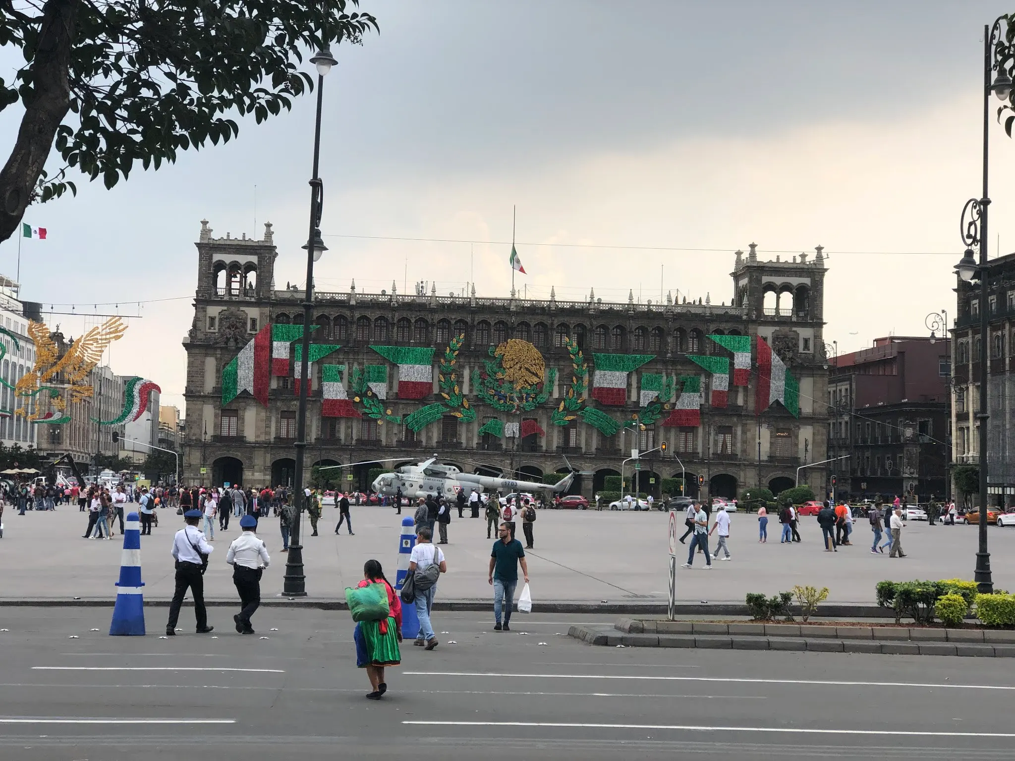 Another significant plaza and building. You can see a military helicopter in the background.