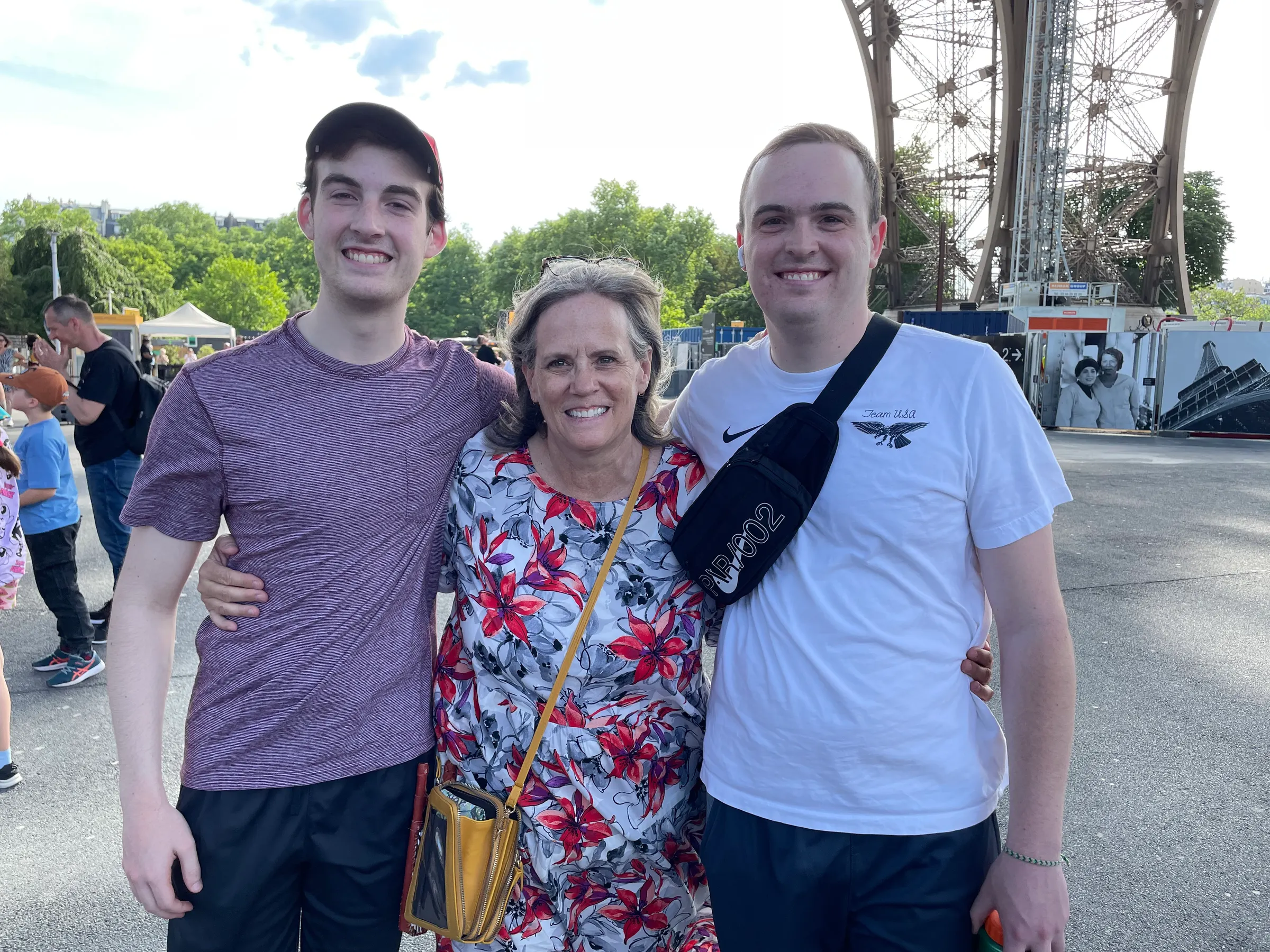 Denise with her two handsome nephews. She really loves being with her family a ton…no matter where we are in the world!