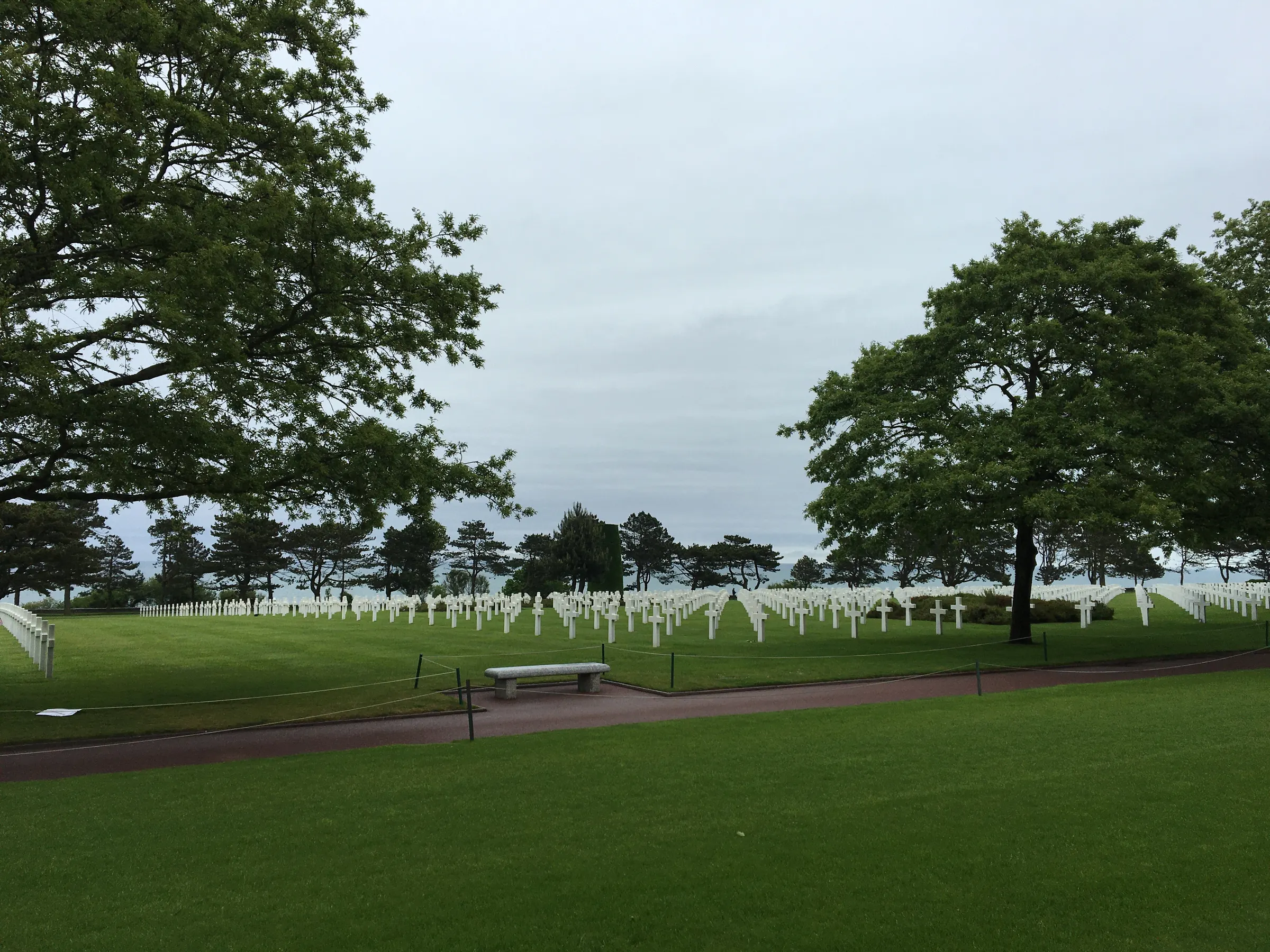 Nice view of a small part of the cemetery at Omaha Beach.