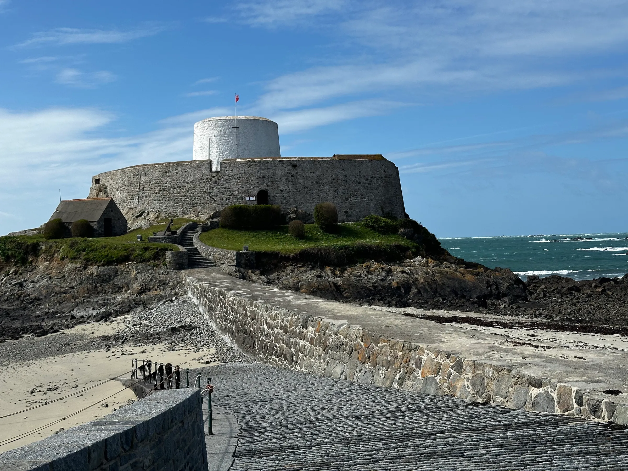 Believe it or not, this is the shipwreck museum. You go into the white round thing and then there is a spiral staircase that takes you down one level.