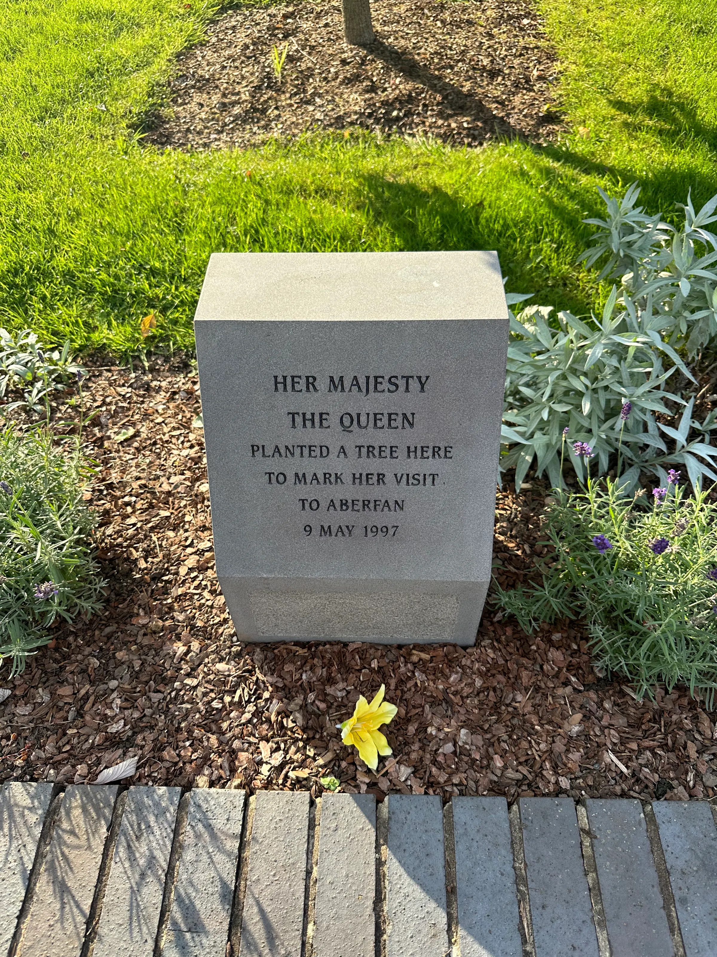 A memory for when the queen came to visit the site.