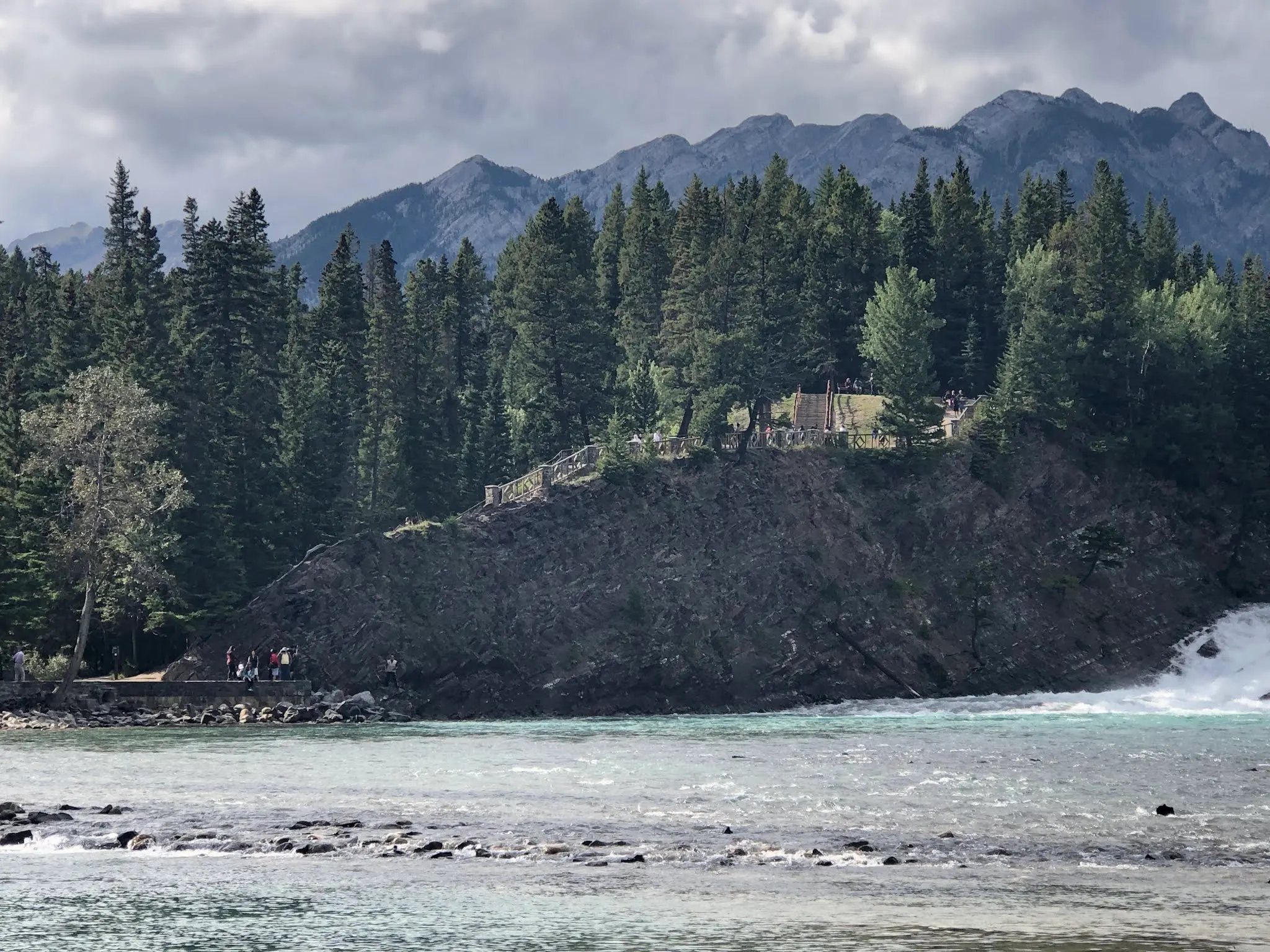 Trial to Bow Falls Overlook....