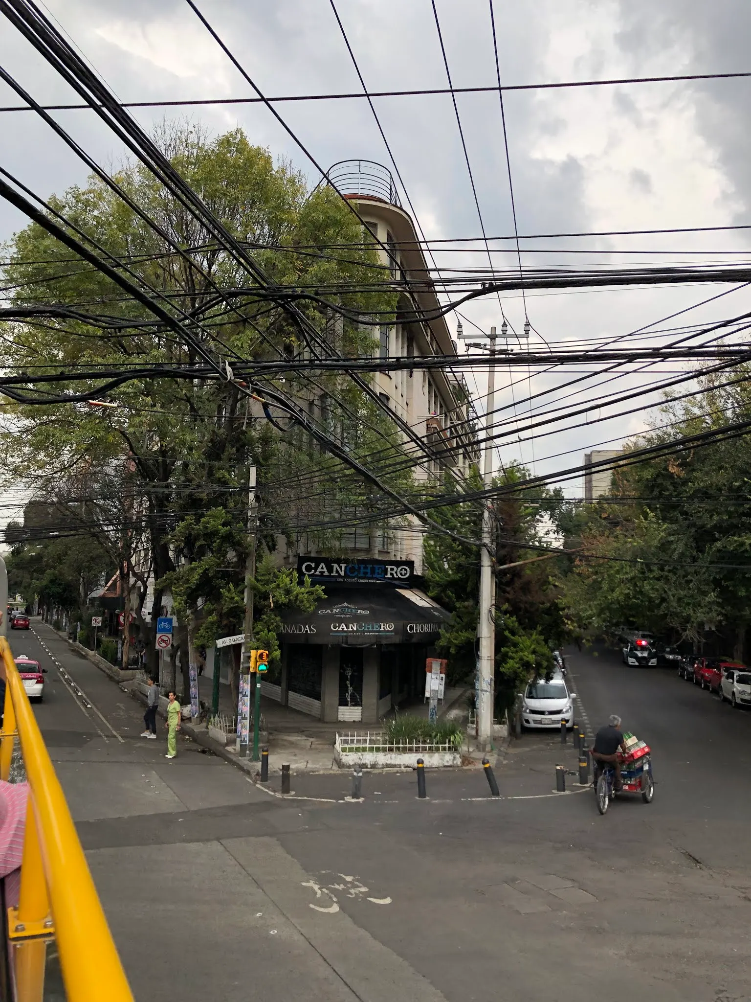 This was taken the day before on our tour bus ride. I mentioned the crazy wires. This is one example of many at an intersection. You can reach up and touch them from the top of the bus where we were sitting.