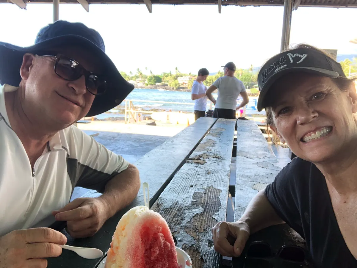Happy shaved ice consumers...