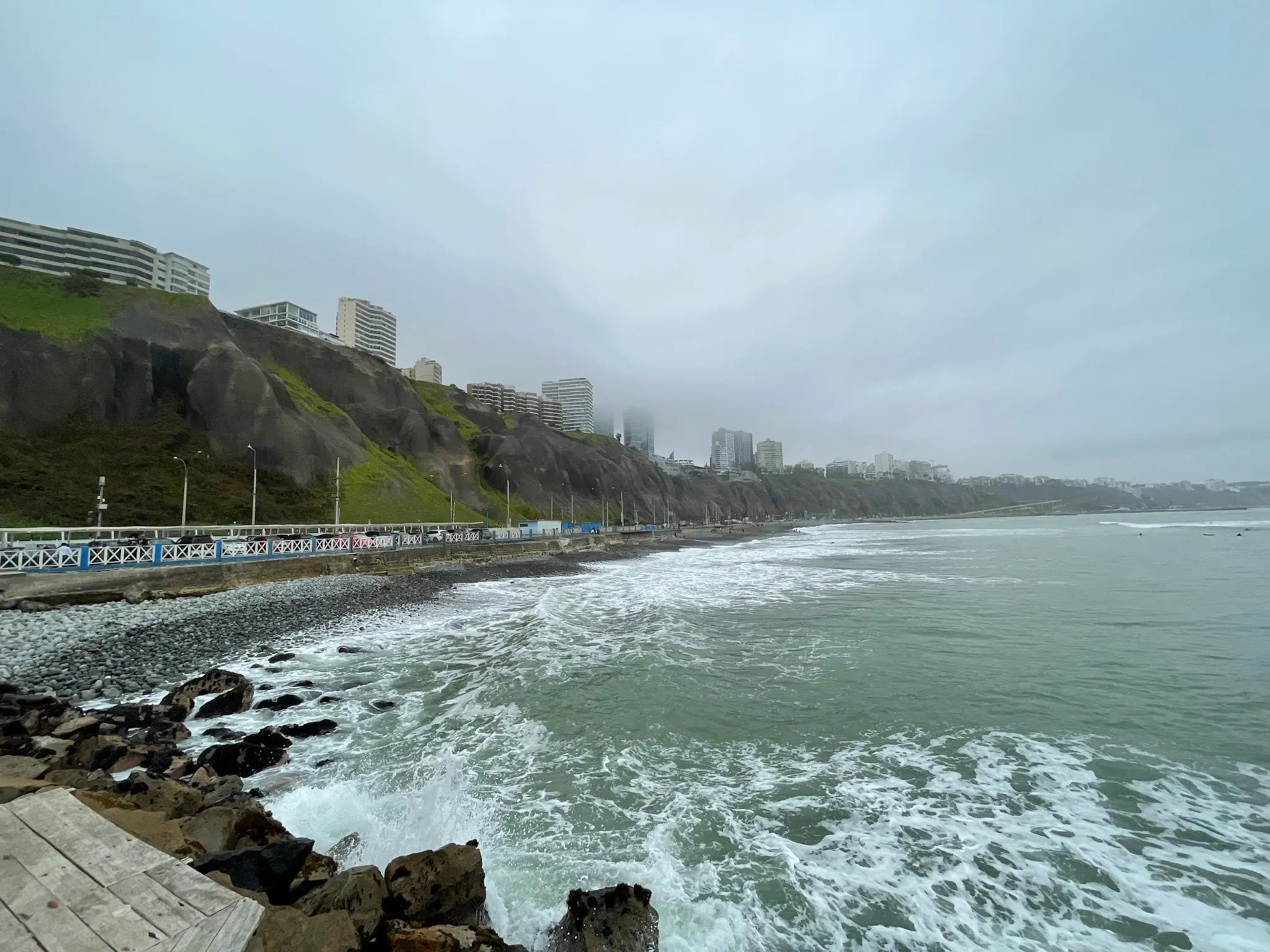 Another picture of the beach and the bluff that contained high end shops and hotels.