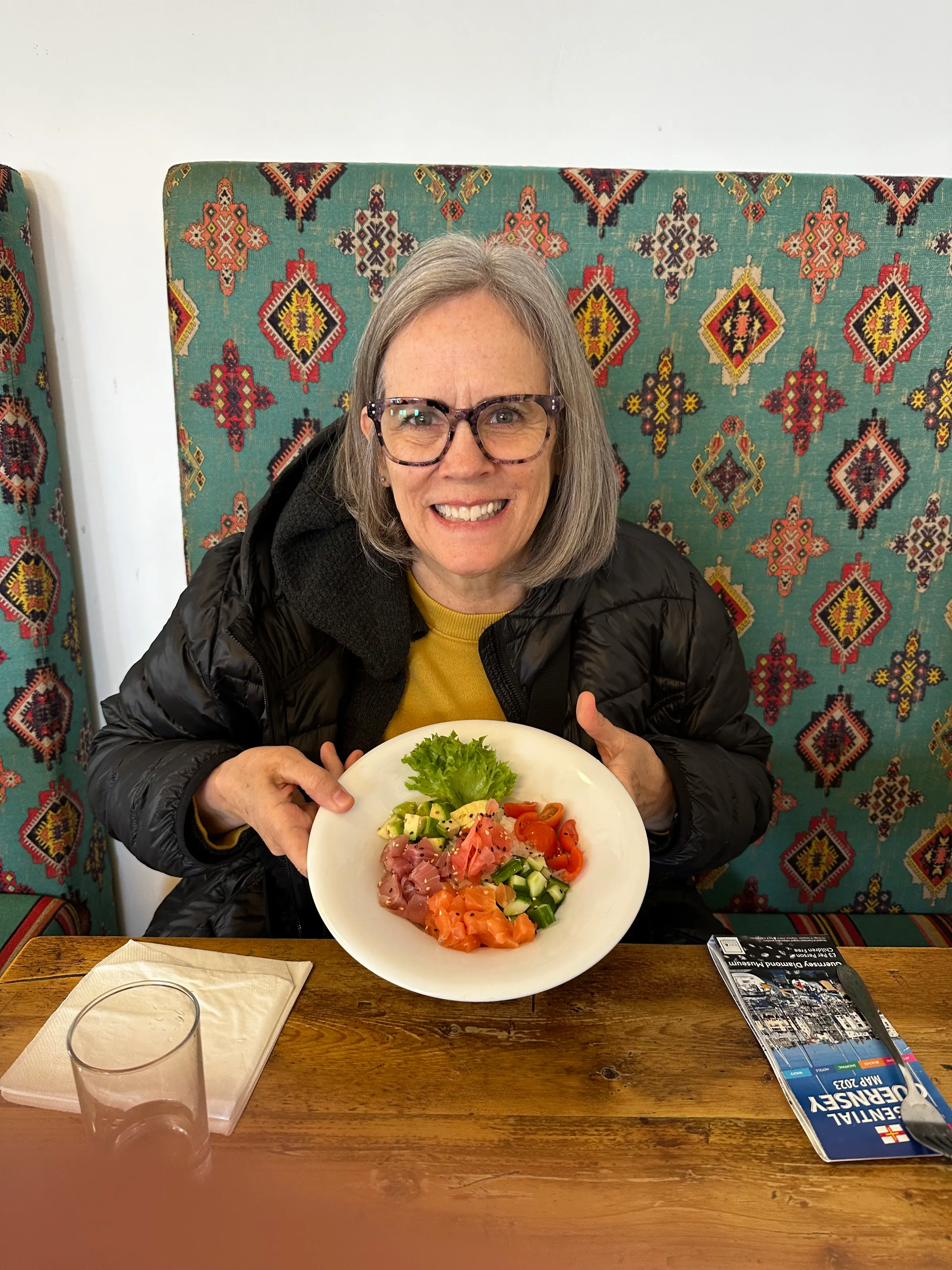 Denise’s poke bowl at the Himalayan kitchen.
