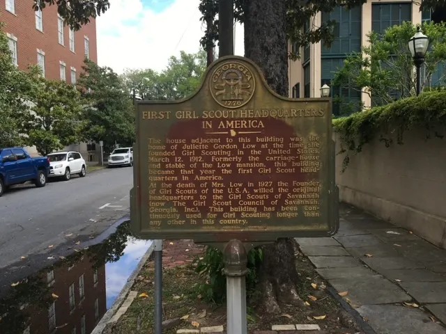 Girl Scouts founding location plaque....