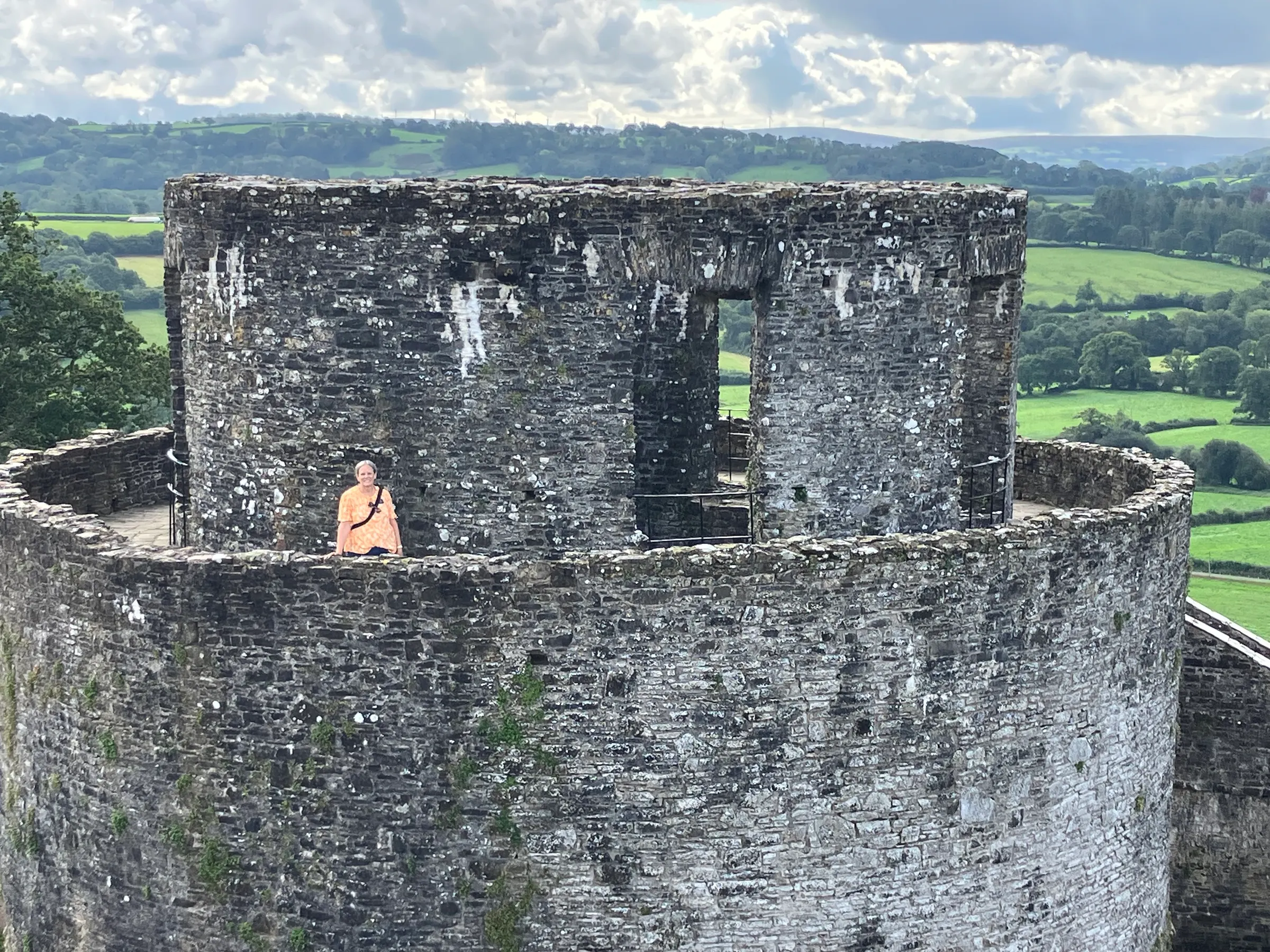Me looking at Denise from a higher tower than what she was on.