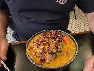 My bowl of porridge with so many good things in it. It was a yummy dinner.