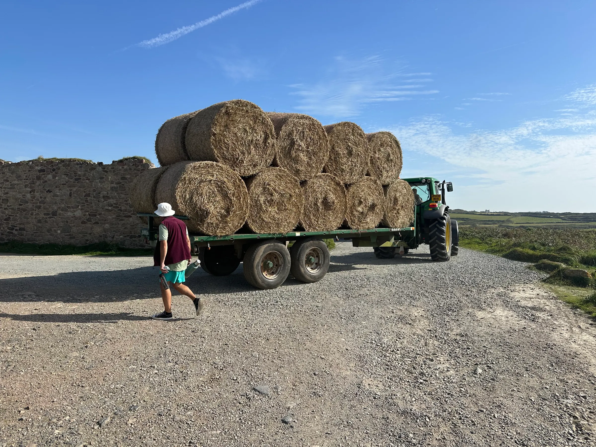 The land at Botallack is still farmed as you can see. They roll up their hay over here.