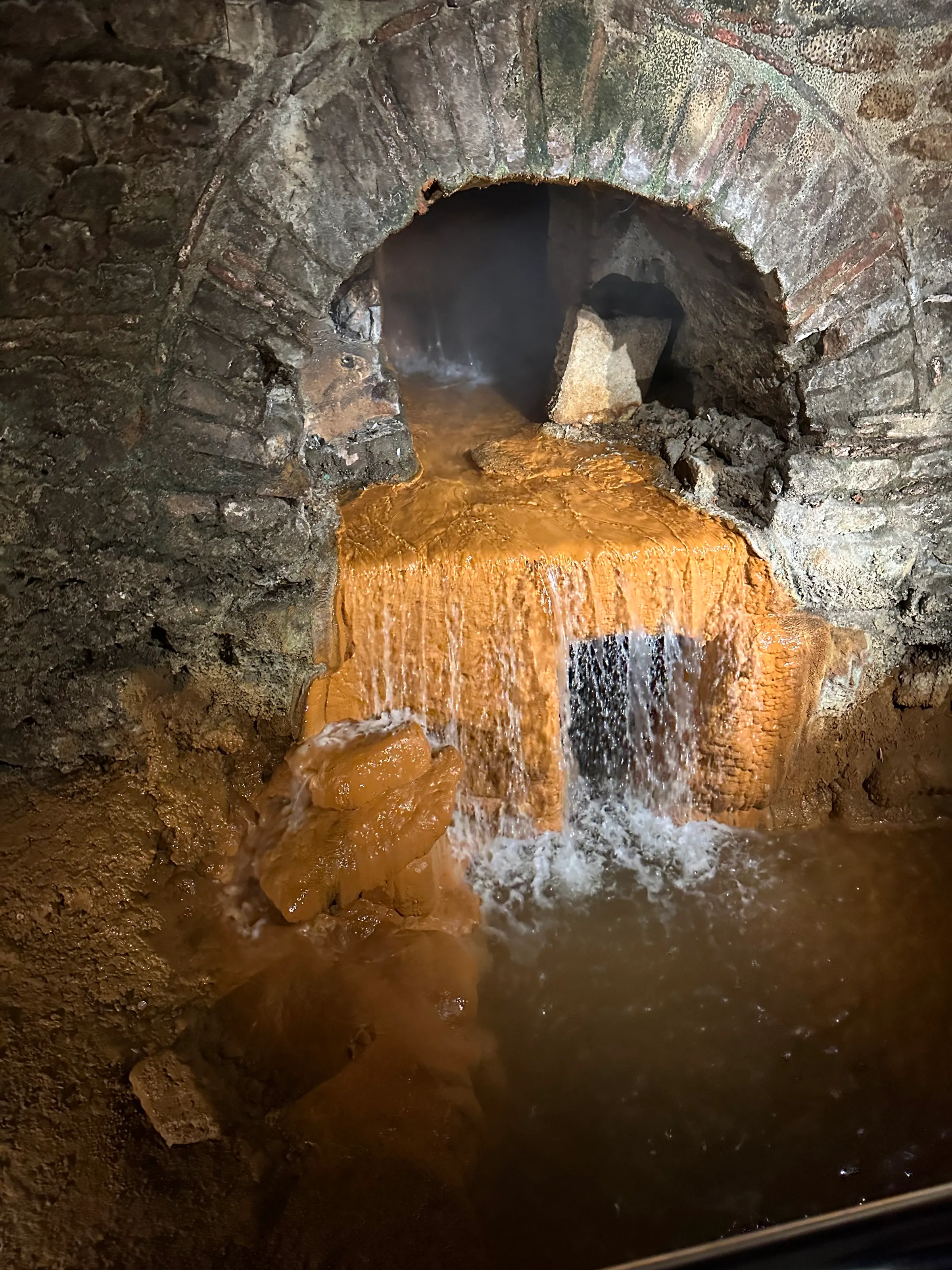 The actual spring flowing into the baths.