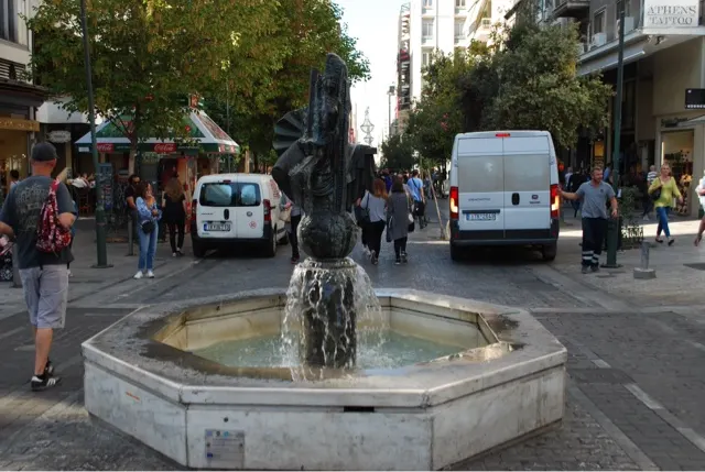 Athens has lots of commercialism in the downtown area. But the streets are really narrow in many places. Fun to watch cars and motorcycles zoom in and out. You have to be careful walking.