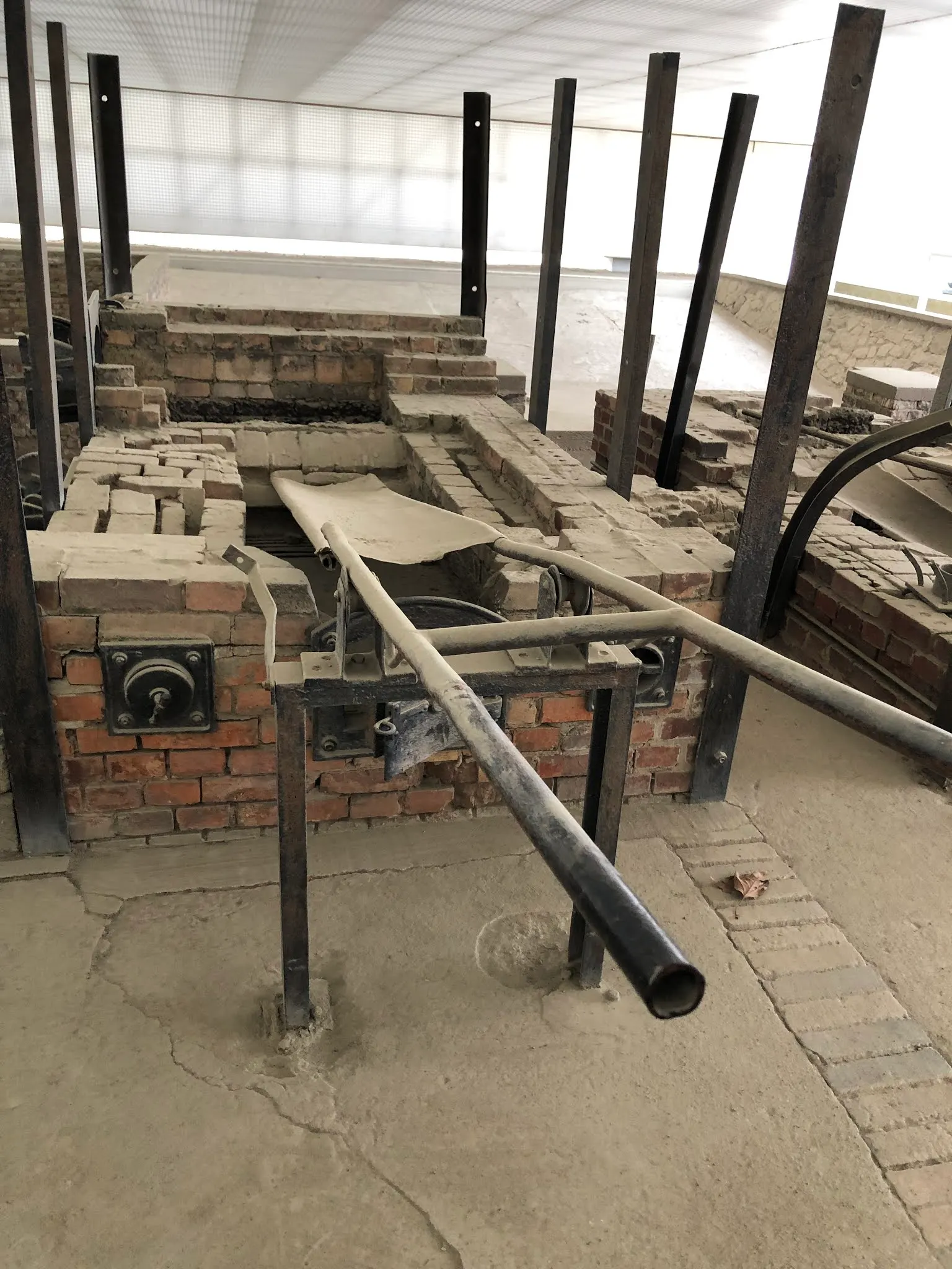 This is how they slid bodies into the crematorium....